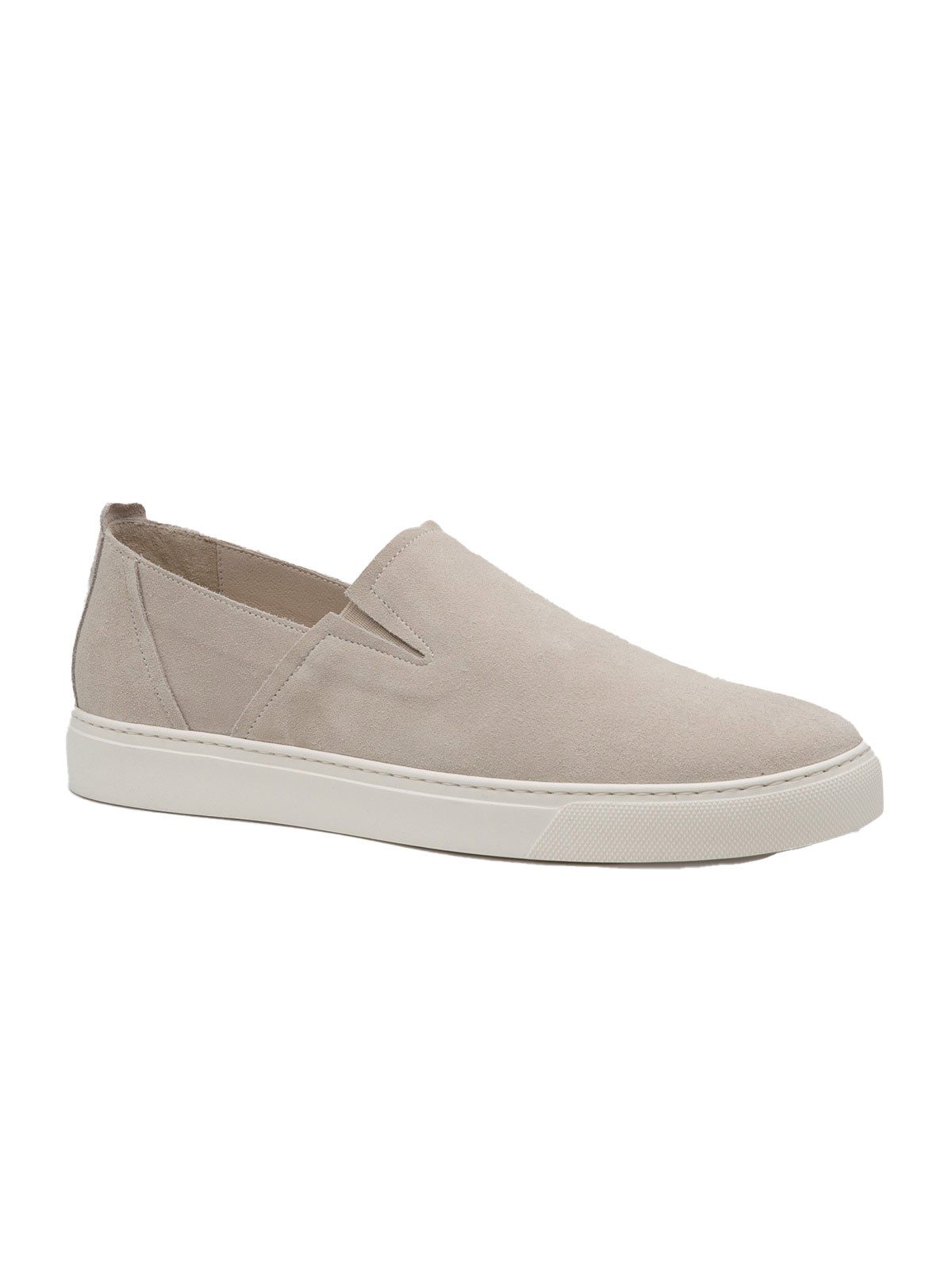 emilio adani Herren Loafer aus Verlours-Leder, Beige Sneaker