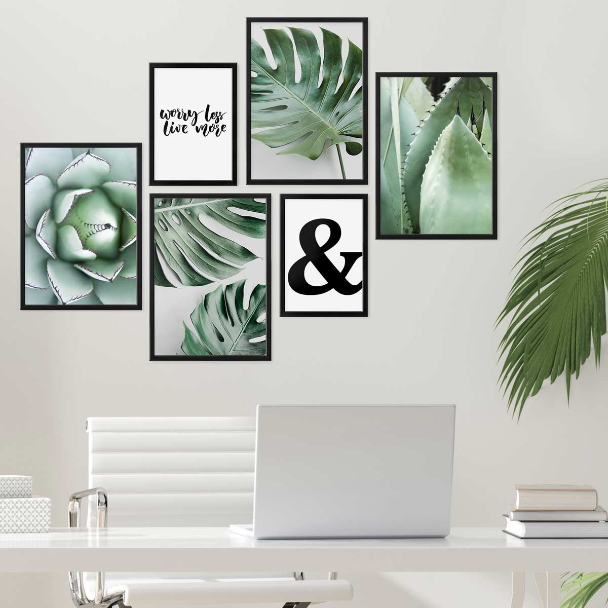PHOTOLINI Bilderrahmen 6er Set Modern Schmal günstig online kaufen