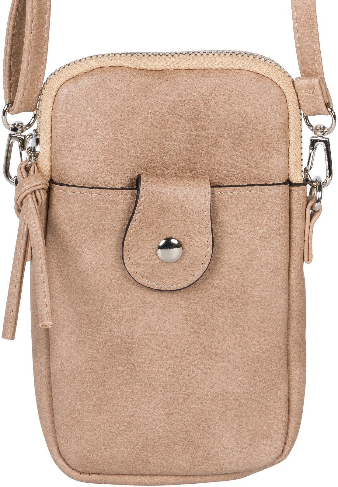 styleBREAKER Mini Bag (1-tlg), Mini Umhängetasche Uni Beige