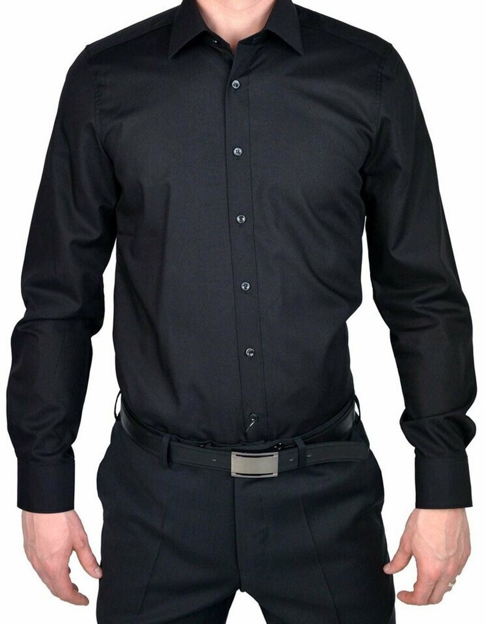 MARVELIS Langarmhemd Body Fit modern FitKent