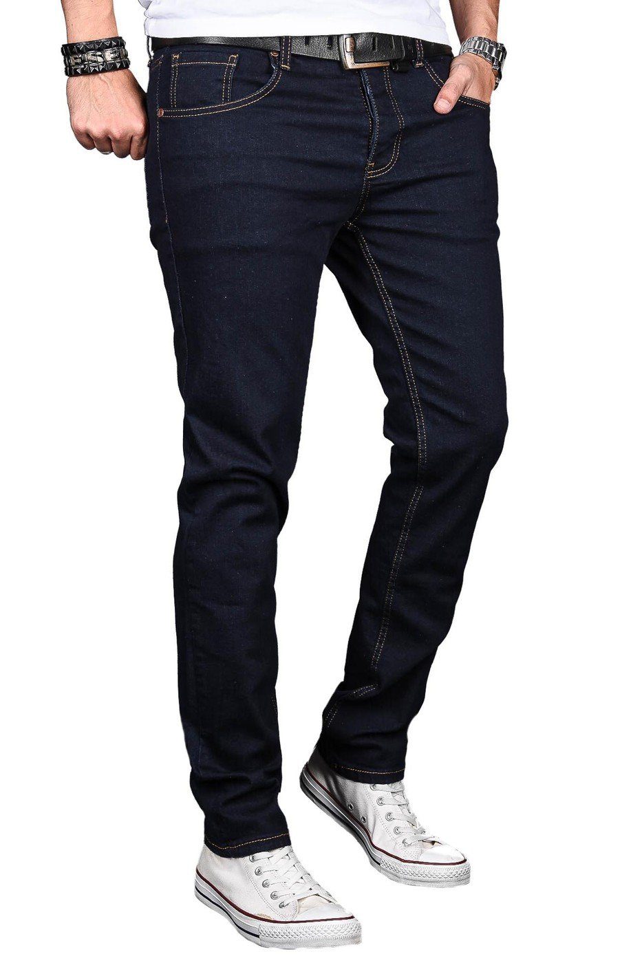 Alessandro Salvarini Straight-Jeans A. Salvarini Designer Herren Jeans Hose günstig online kaufen