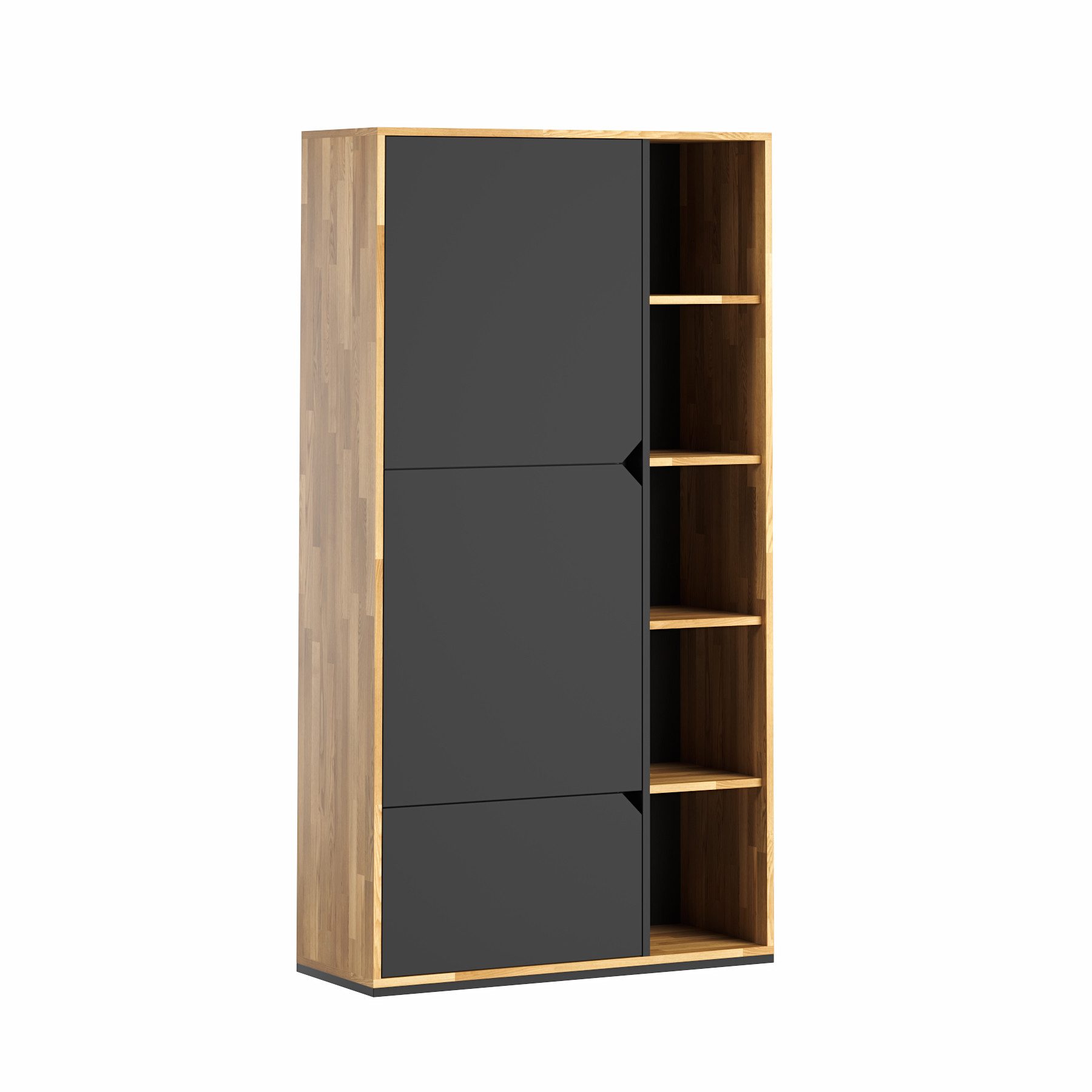 Deerhorn Aktenregal Kleiderschrank aus massiver Eiche PREMIUM Elegantes Büroregal
