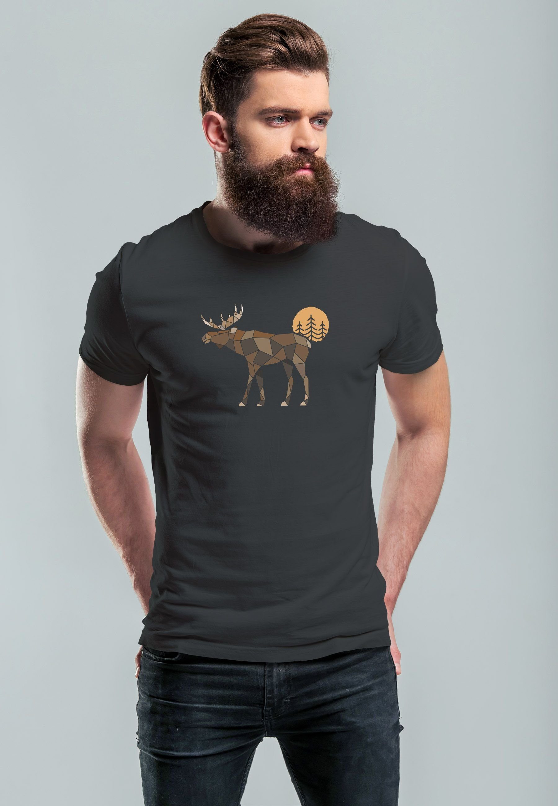 Neverless Print-Shirt Herren T-Shirt Shirt Printshirt günstig online kaufen