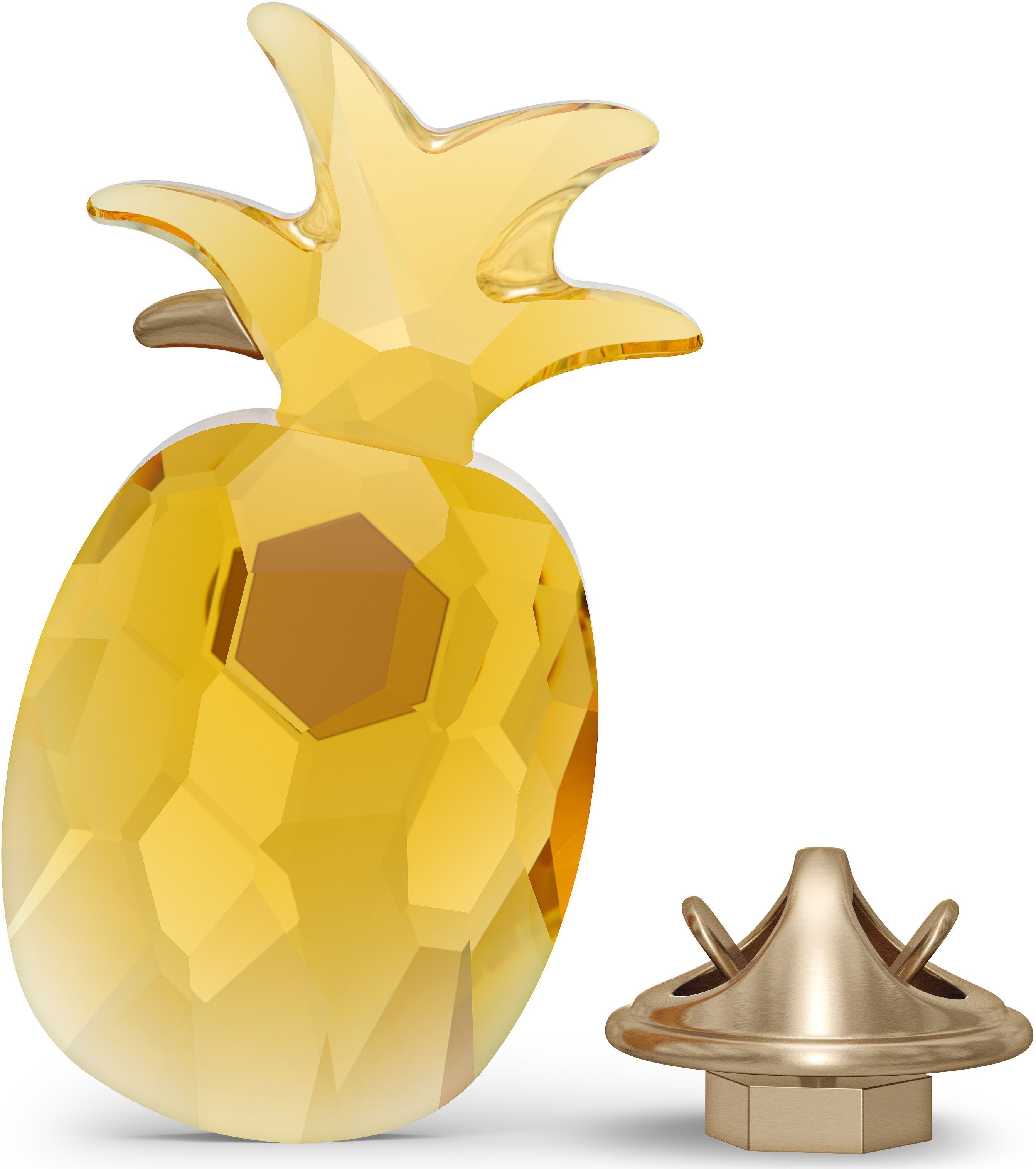 Swarovski Dekoobjekt (1 Ananas groß, gelb, Kristall Kristallfigur Beats Jungle St), Swarovski® Magnet, 5572158