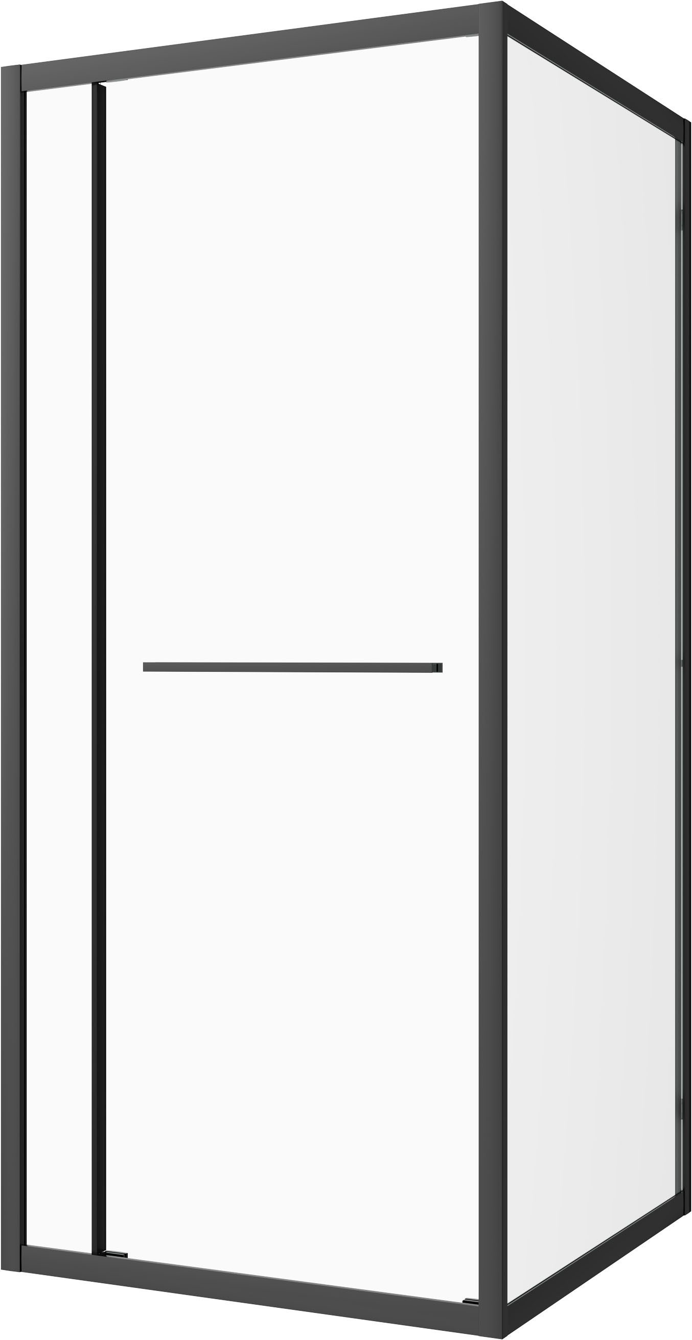 Sanotechnik Eckdusche Sanotechnik SlimLine Eckduschkabine schwarz, Einscheibensicherheitsglas