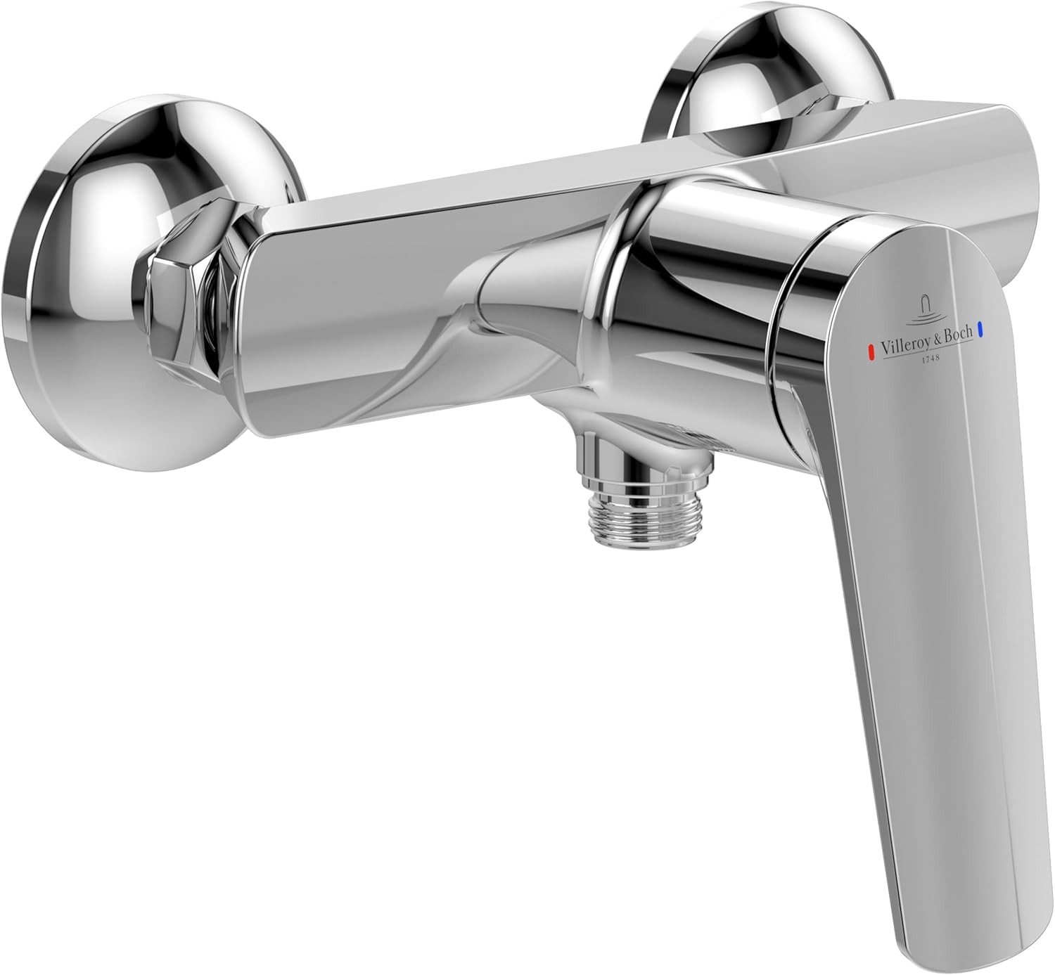 Villeroy & Boch Duscharmatur Oasis Duschset Armatur, Handbrause, Schlauch, Duschstange, Handbrausehalter, Chrom