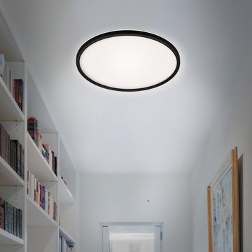 Briloner Leuchten LED Panel 7157-415, ultraflach, indirektes Licht, LED fest verbaut, Neutralweiß, Deckenlampe, 42x2,9cm, Schwarz, 22W, Wohnzimmer, Schlafzimmer, Küche