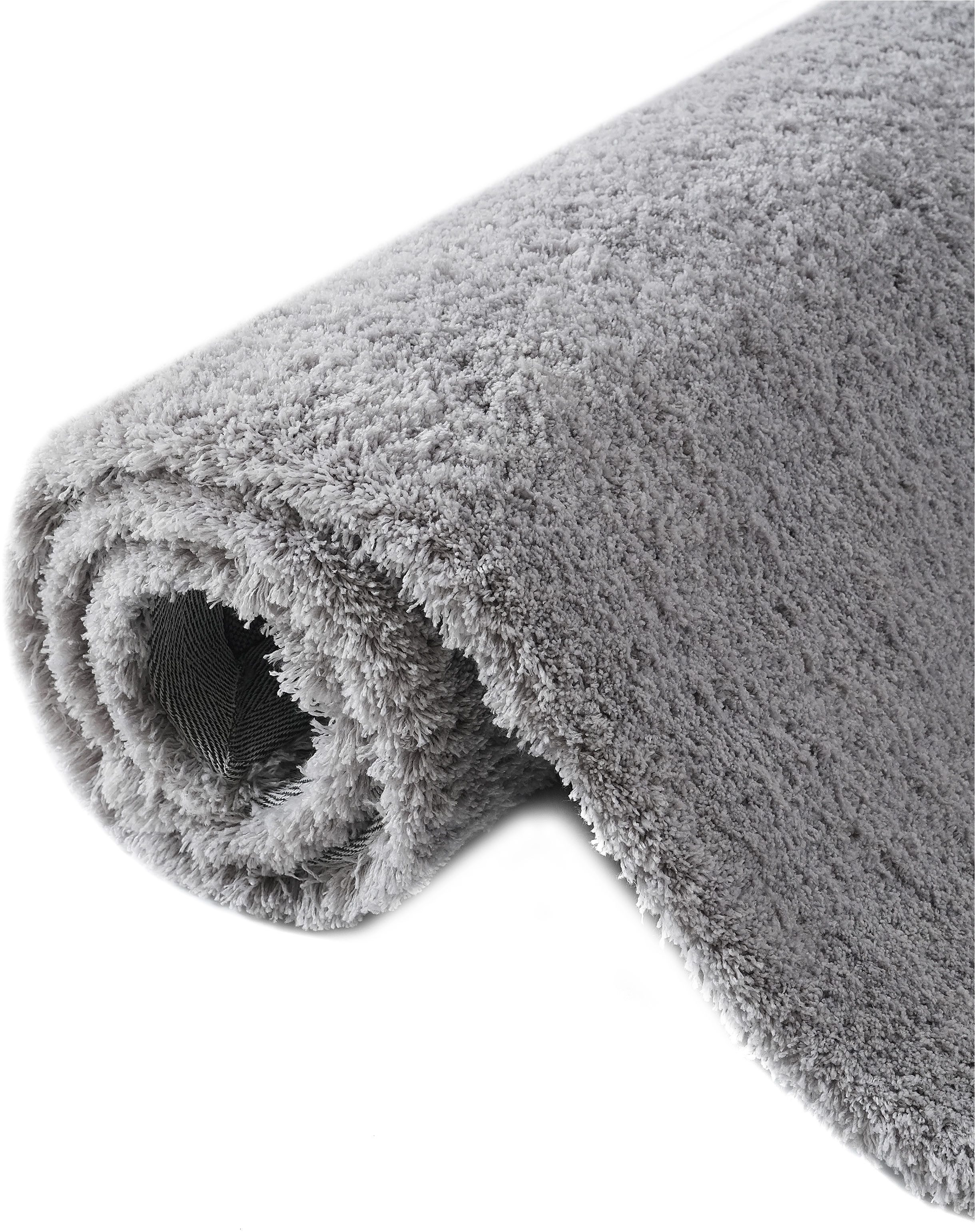 OTTO home Hochflor-Teppich Microfaser Teppich Magong, besonders weich, sehr feiner Flor, rechteckig, Höhe: 25 mm, uni, Wohnzimmer, Schlafzimmer, Kinderzimmer, a – Bild 4 von 5