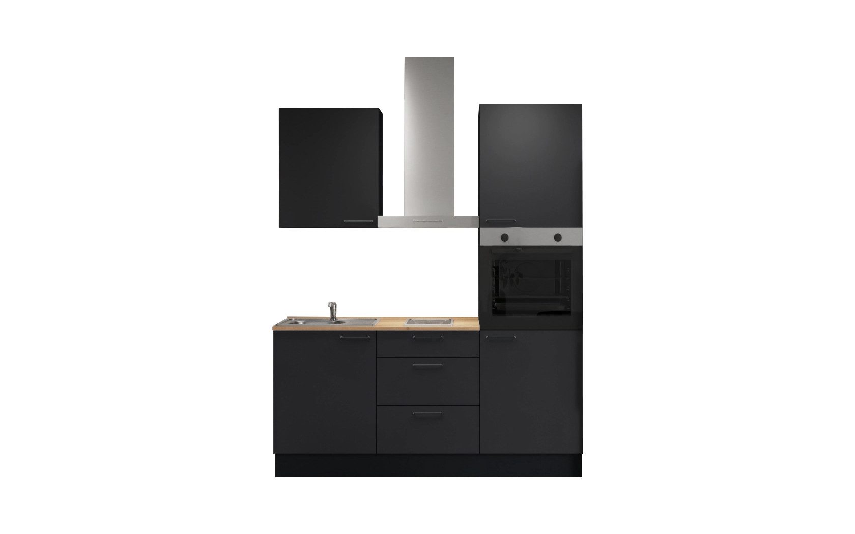 nobilia® Küchenzeile Morgon, individuell anpassbar, gratis Küchenplanung mit Profis, (Breite 180 cm), vormontiert, wahlw. mit E-Geräten, inkl. Lieferung
