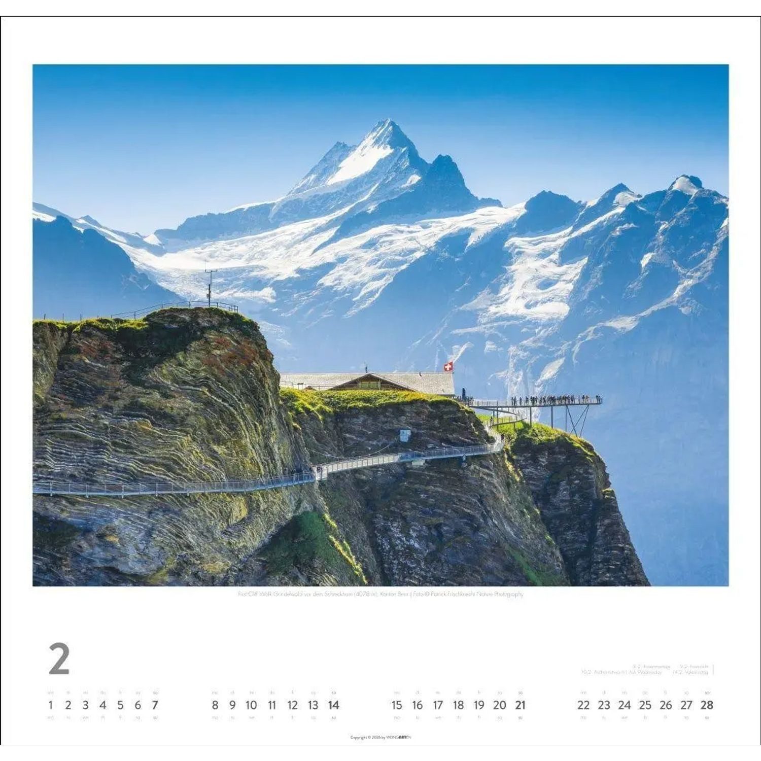Wandkalender Schweiz Kalender 2027 - Schönste Landschaften und Ansichten