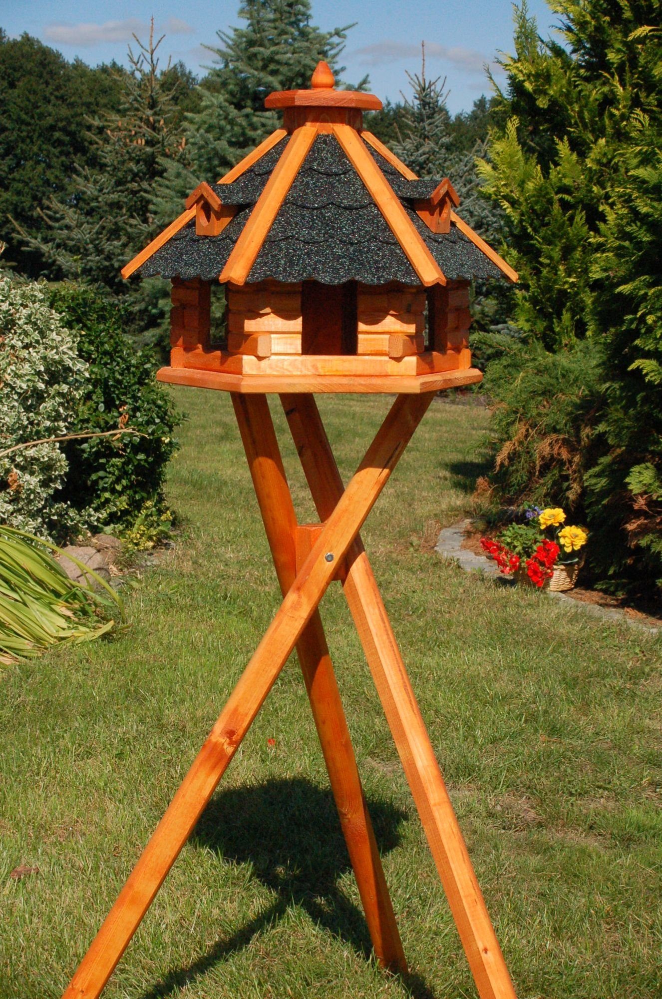 DSH DEKO SHOP HANNUSCH Vogelhaus Vogelhaus mit Ständer 55 x 37 cm