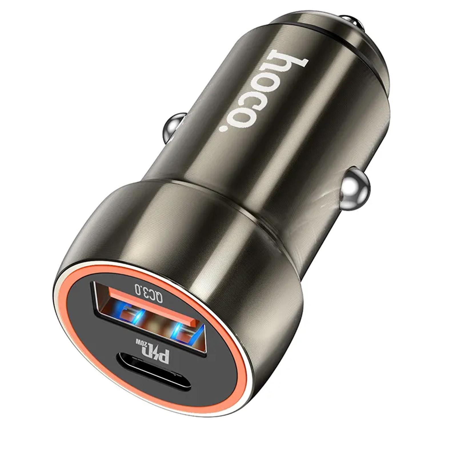 hoco. Z46A Solo Smartphone-Ladegerät (3000 mA, KFZ Dual USB Lade Stecker Zigarettenanzünder Charger)