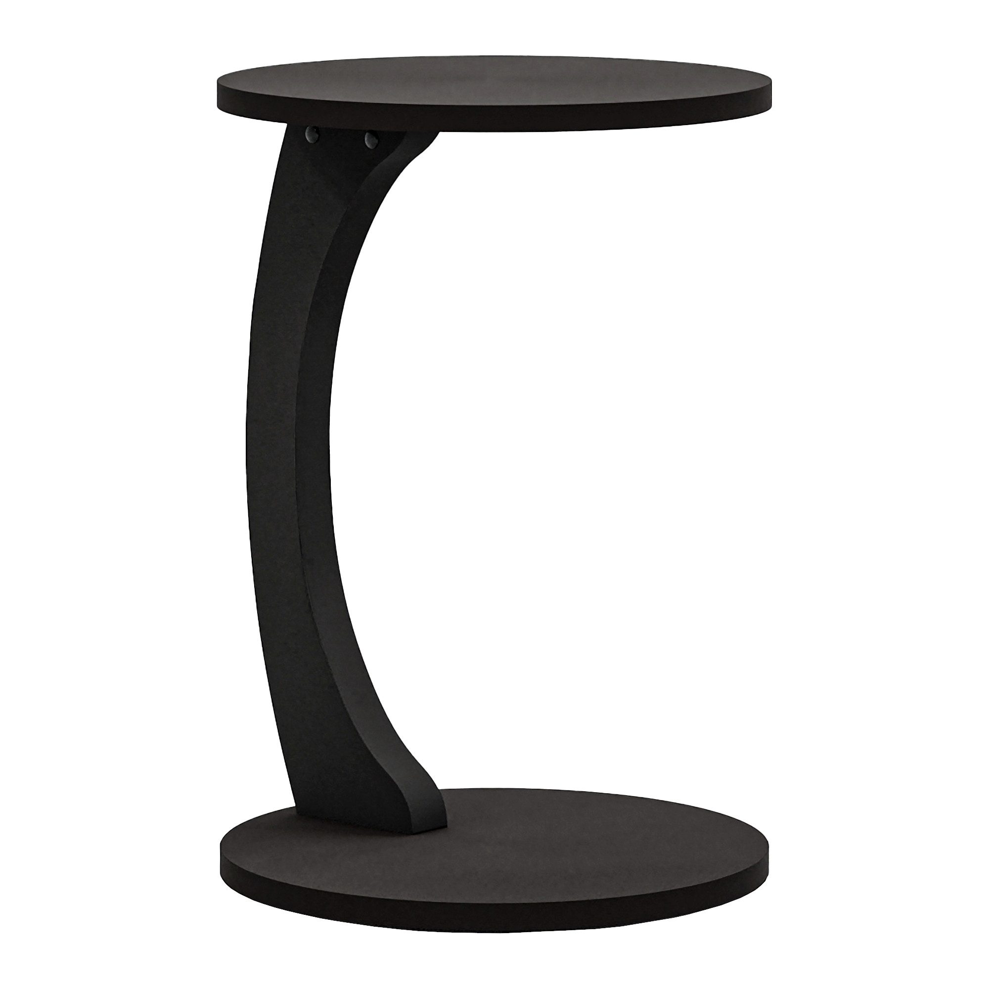 en.casa Beistelltisch, »Holeby« C-Form mit 4 Rollen rund 56 x Ø 38 cm Schwa günstig online kaufen