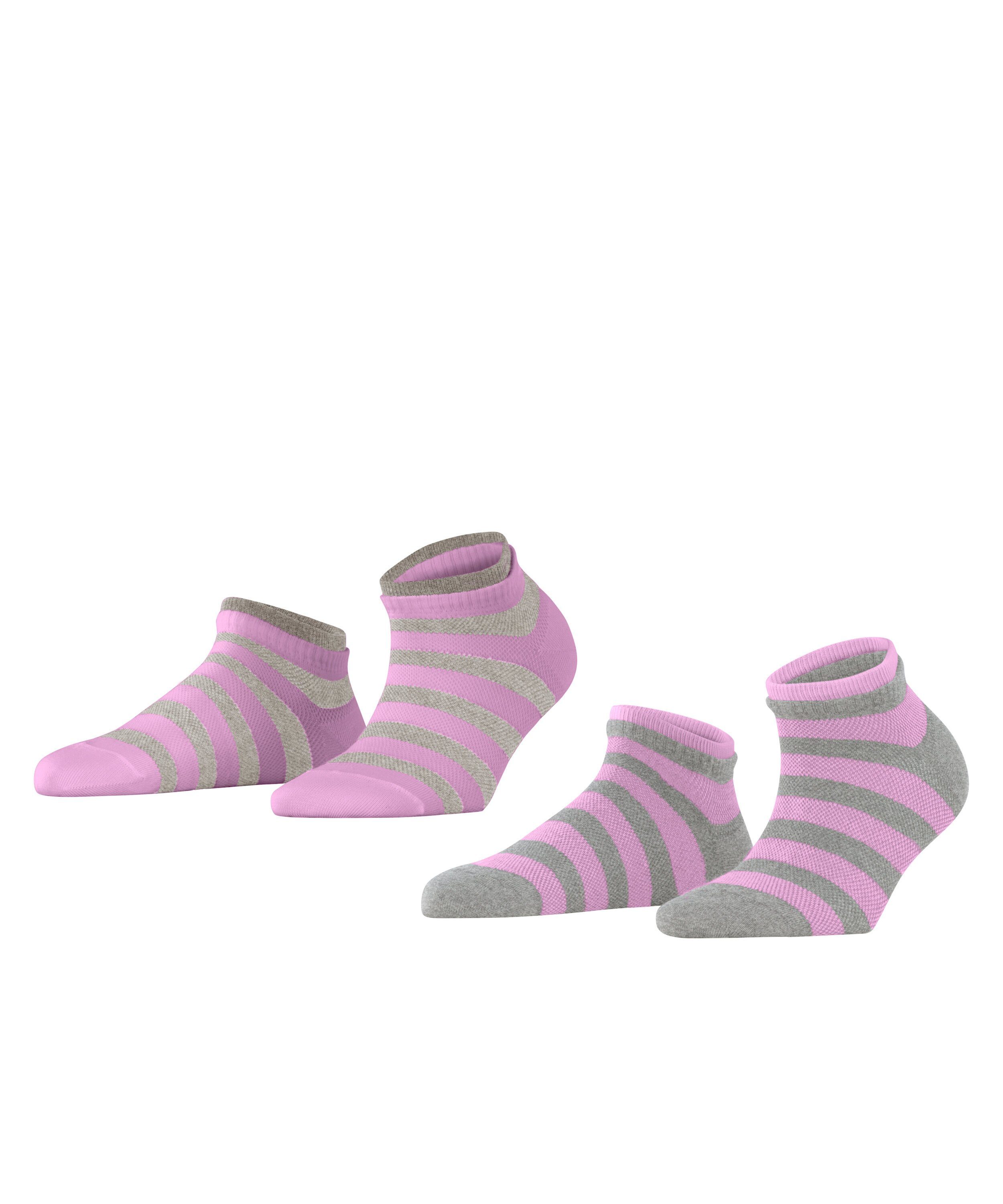 Esprit Sneakersocken Mesh Stripe 2-Pack (2-Paar) aus Biobaumwolle