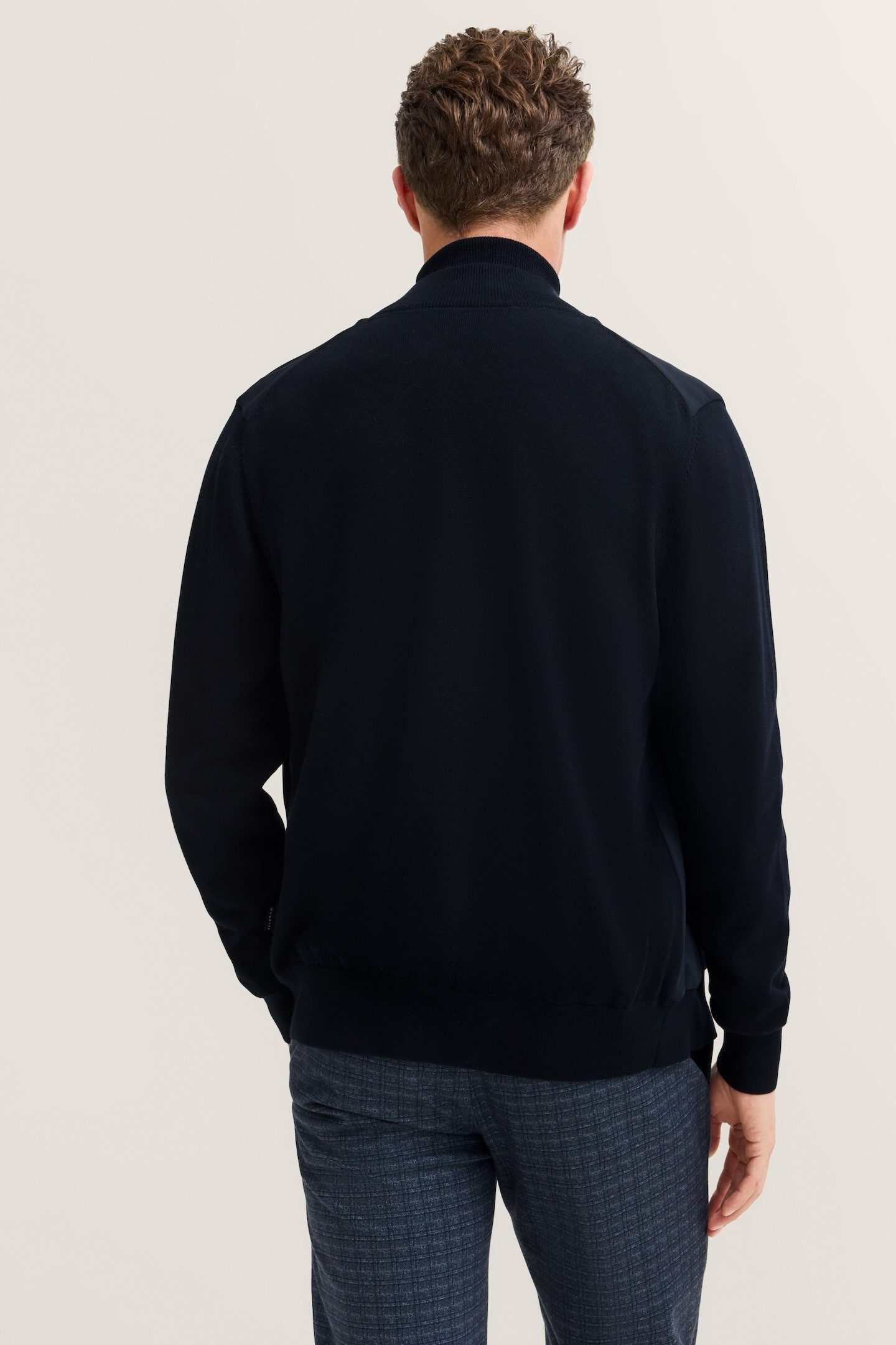 bugatti Strickjacke Regular Fit mit Stehkragen günstig online kaufen