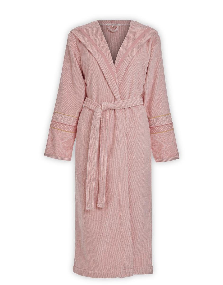 PiP Studio Bademantel Soft Zellige Bathrobe Pink L Rosa 100% Cotton, terry, 450 GSM L 1, Bademantel Damen und Herren Morgenmantel Frottee
