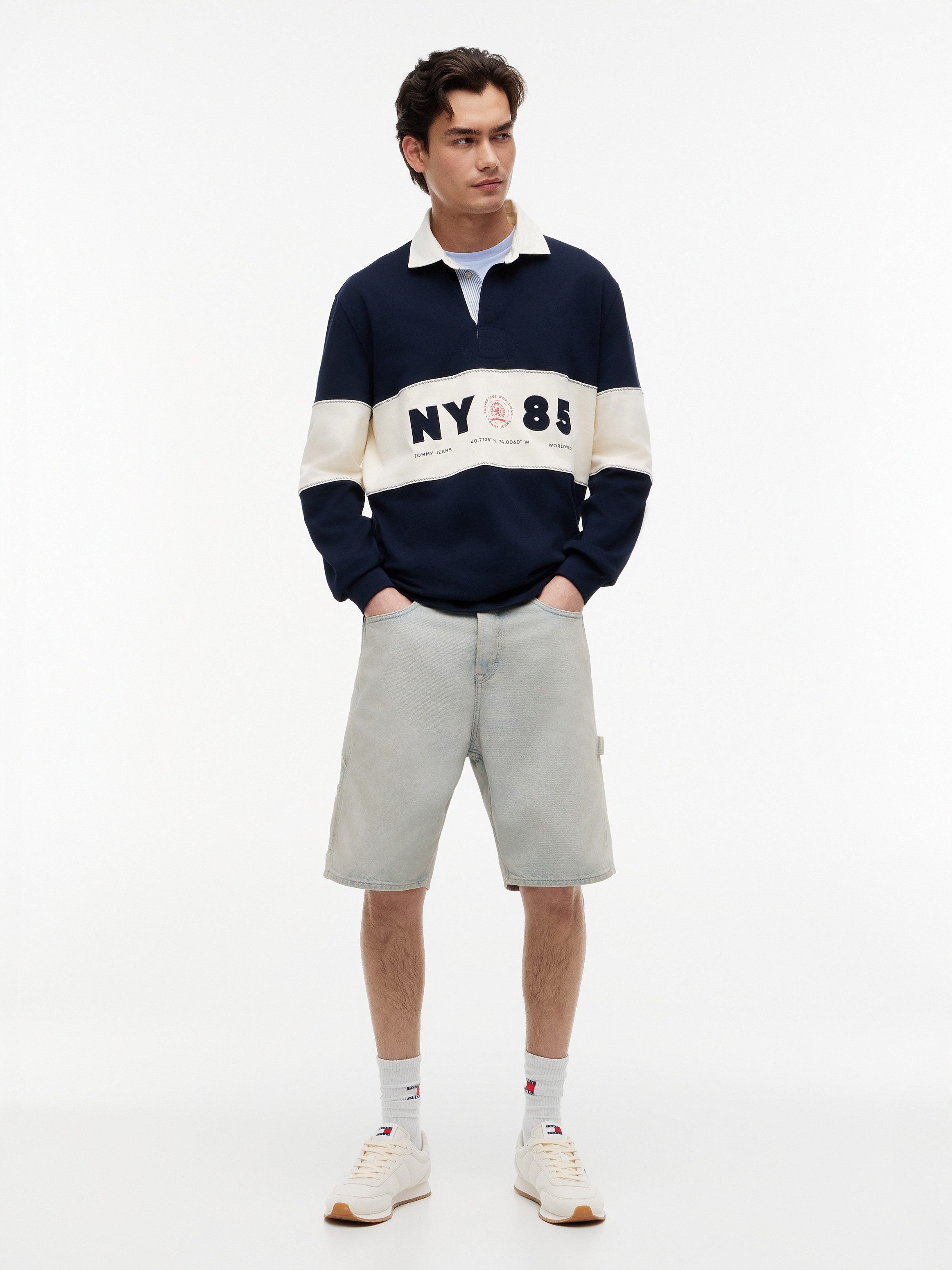 Tommy Jeans Langarm-Poloshirt RELAX PANEL RUGBY Relaxed fit mit Polokragen – Bild 4 von 5