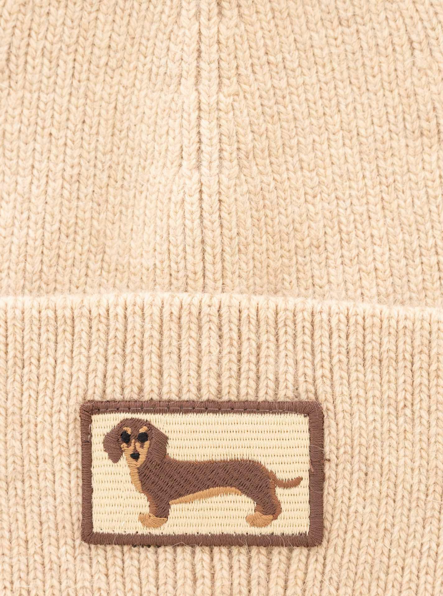 Zwillingsherz Beanie "Dog Patch" mit süßem Dackelmotiv und Wollanteil