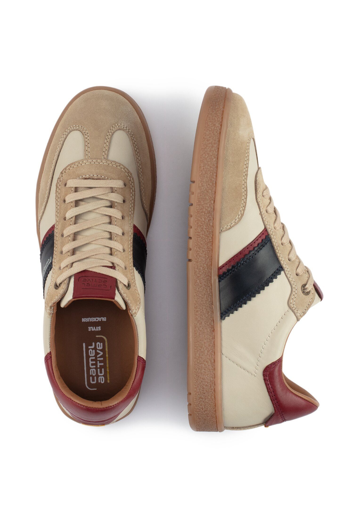 camel active Sneaker Split/Nappa BEIGE/BLAU Sneaker günstig online kaufen