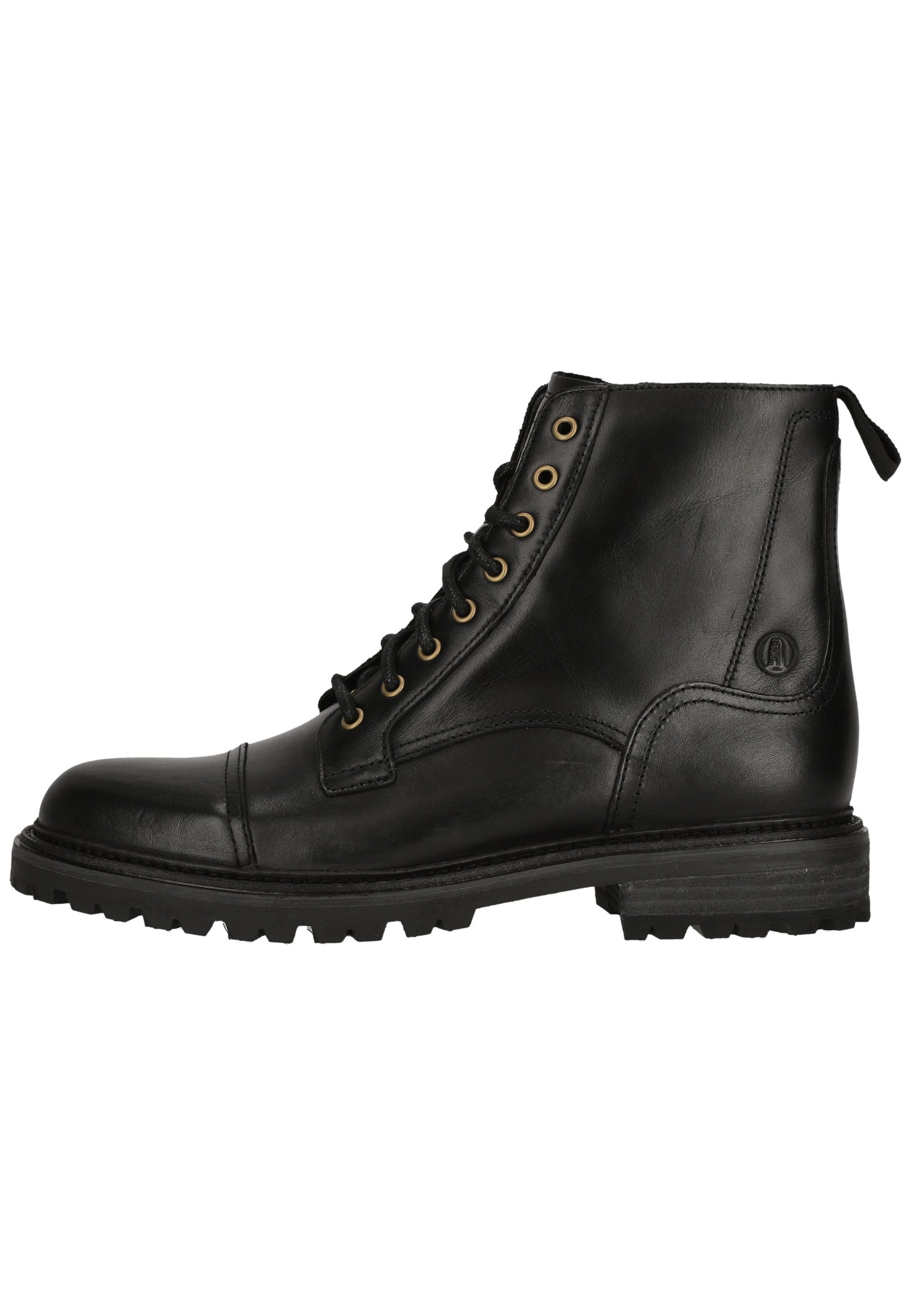 Clarks Clarkridge Hi Black Leather Stiefelette mit akzentuierenden Details