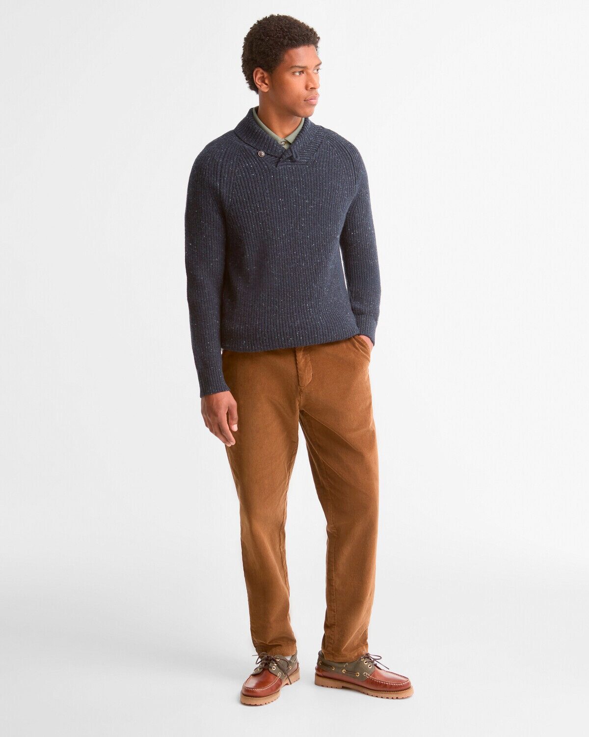 Barbour Strickpullover Schalkragen-Pullover Essentials Fleck