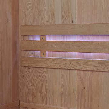 BaukastenStore Sauna MILA L Traditionelle Sauna Indoor Inkl. LED RGB Beleuchtung, BxTxH: 150 x 120 x 190 cm