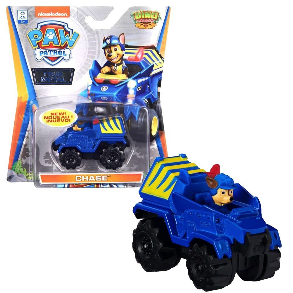 PAW PATROL Spielzeug-Auto 1:55 Patrol Die-Cast Fahrzeuge Serie True Metal Dino Chase Mini Rescue Paw Classic