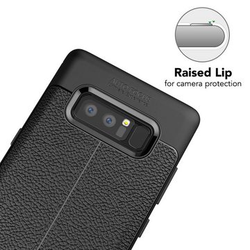 Nalia Smartphone-Hülle Samsung Galaxy Note 8, Leder Look Silikon Hülle / Anti-Fingerabdruck / Kratzfest / Rutschfest