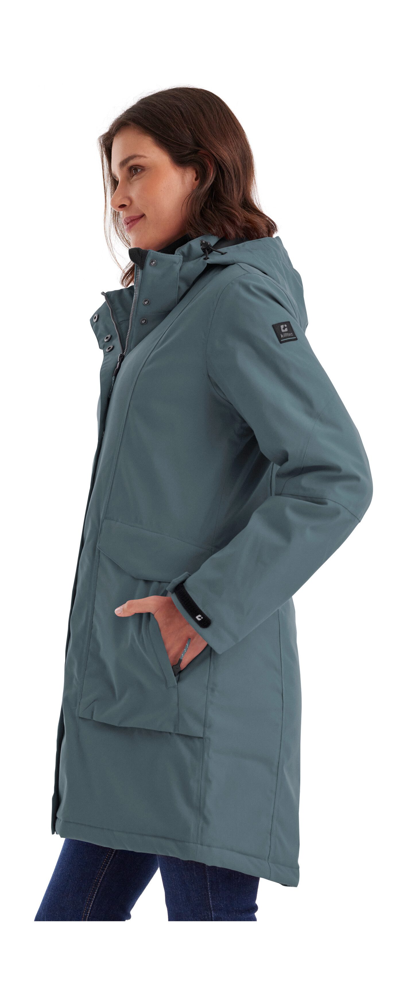 Killtec Parka Damen Funktionsparka Wasserdichter, atmungsaktiver Damenparka mit abnehmbarer Kapuze