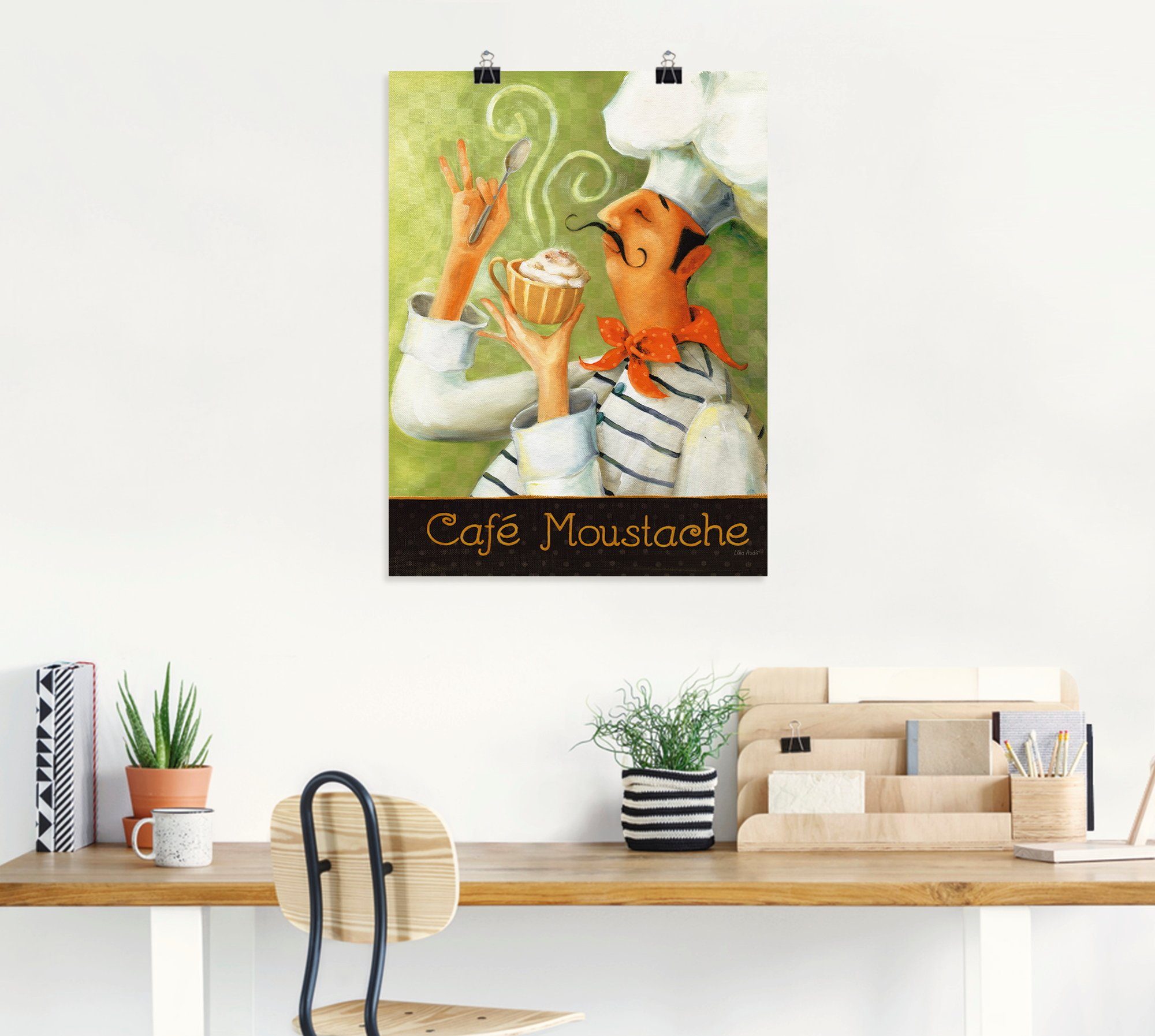 Artland Poster Cafe Moustache II, Getränke (1 St), ohne Rahmen
