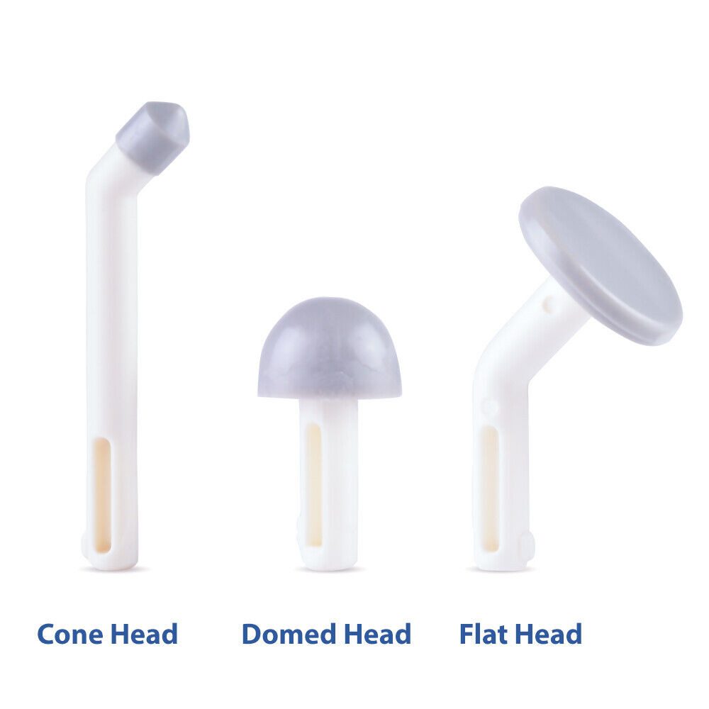 DocMed Massagegerät Mini Massagestab ca. 5500 Schwingungen pro Minute, Drei spezialisierte Aufsätze, Punktuelle und zielgerichtete Massage, Tiefenwirkung