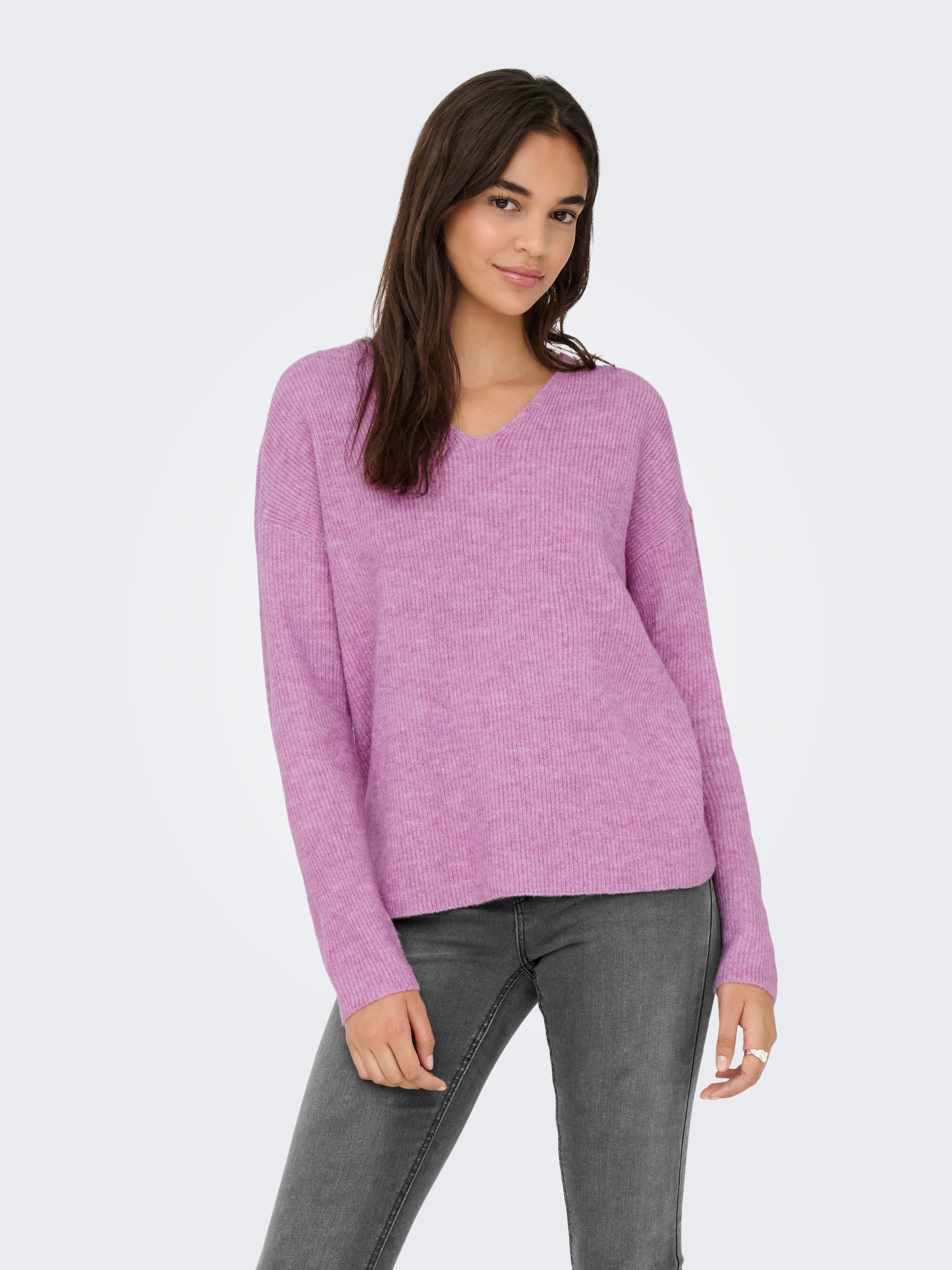 ONLY V-Ausschnitt-Pullover ONLCAMILLA V-NECK L/S PULLOVER KNT NOOS günstig online kaufen