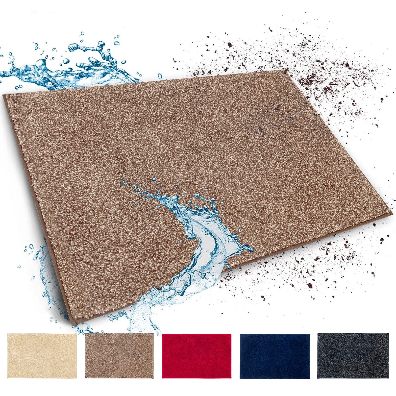 Floordirekt Fußmatte Nasa Schmutzfangmatte, rechteckig, Höhe: 14 mm, waschbar bei 30 Grad, schmutzabsorbierend