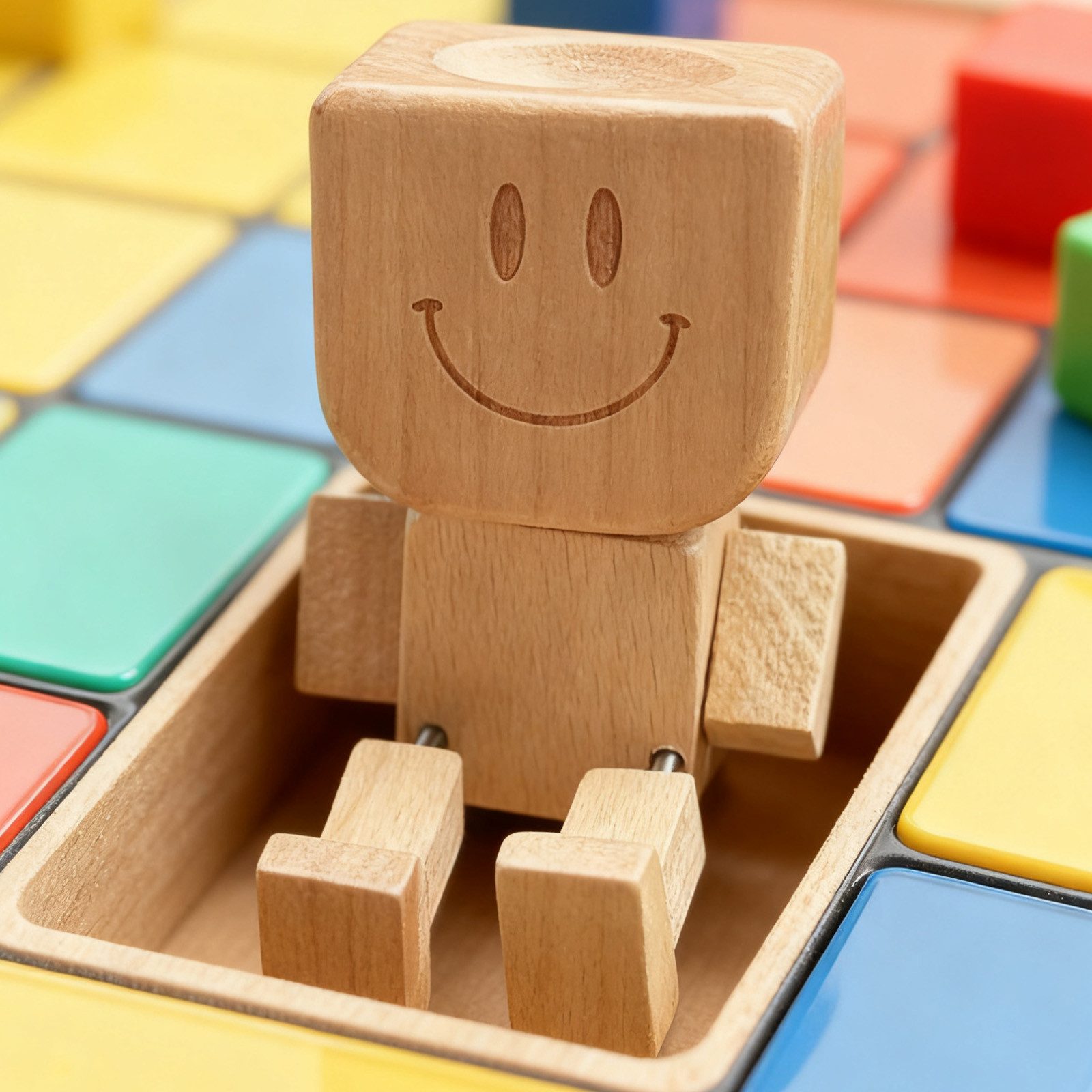 OKWISH Dekofigur Holzfigur Deko Wackelfigur Schreibtisch- und Armaturenbret günstig online kaufen