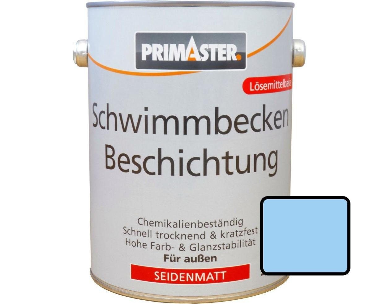 Primaster Zementfarbe Primaster Schwimmbeckenbeschichtung 2,5 L poolblau