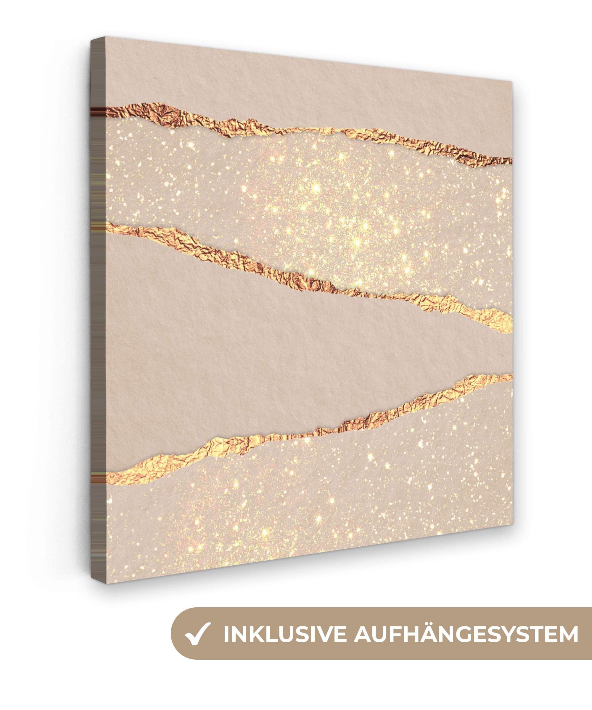 OneMillionCanvasses® Leinwandbild Luxus - Gold - Glitzer - Design - Abstrak günstig online kaufen