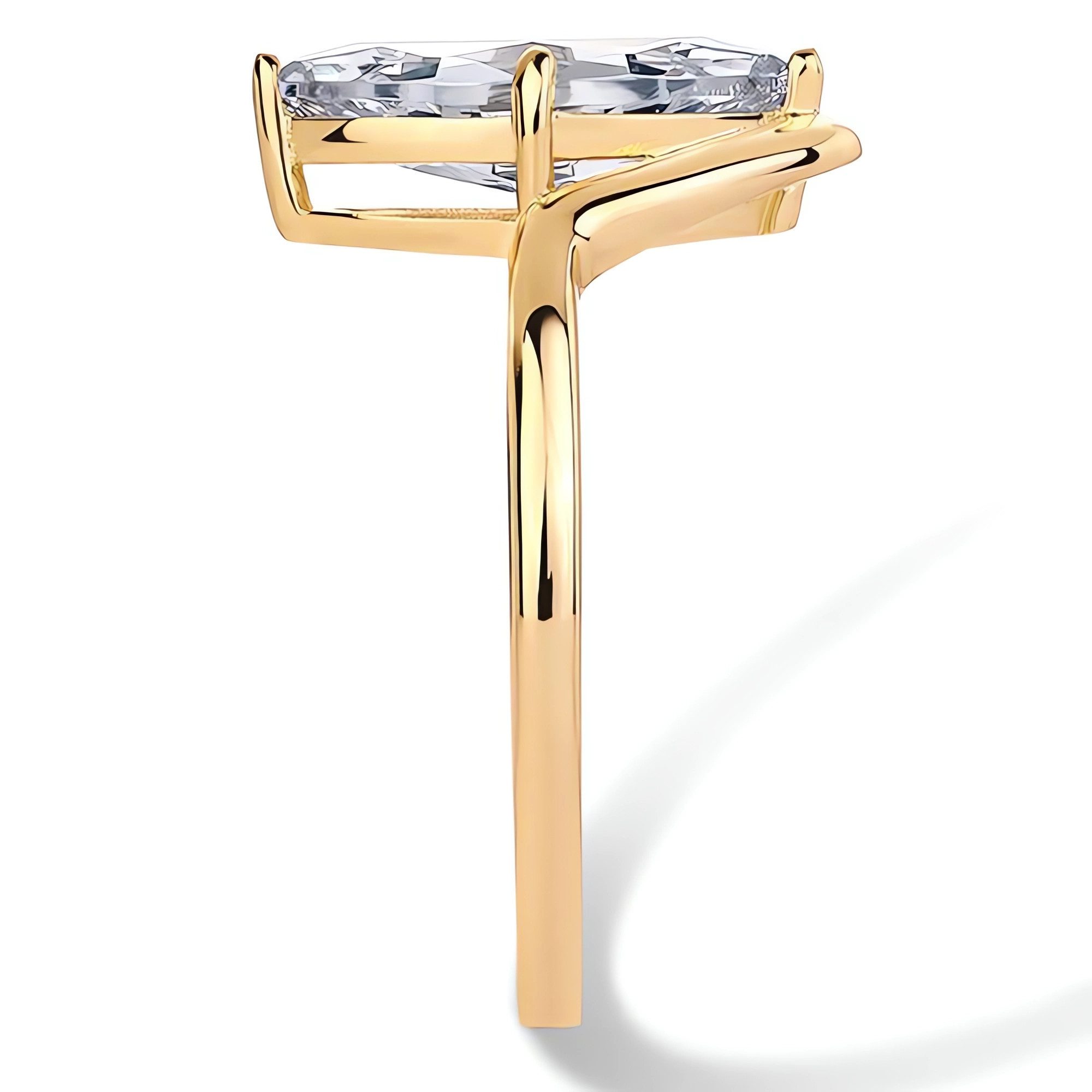 Jumpeak Diamantring Labordiamant 1.5 Karat, Diamantring, Geschenk für Frau, Eheringe, IGI, Marquise-Form Diamant, D VVS 2EX, Ring Gold Damen 585 Echtgold
