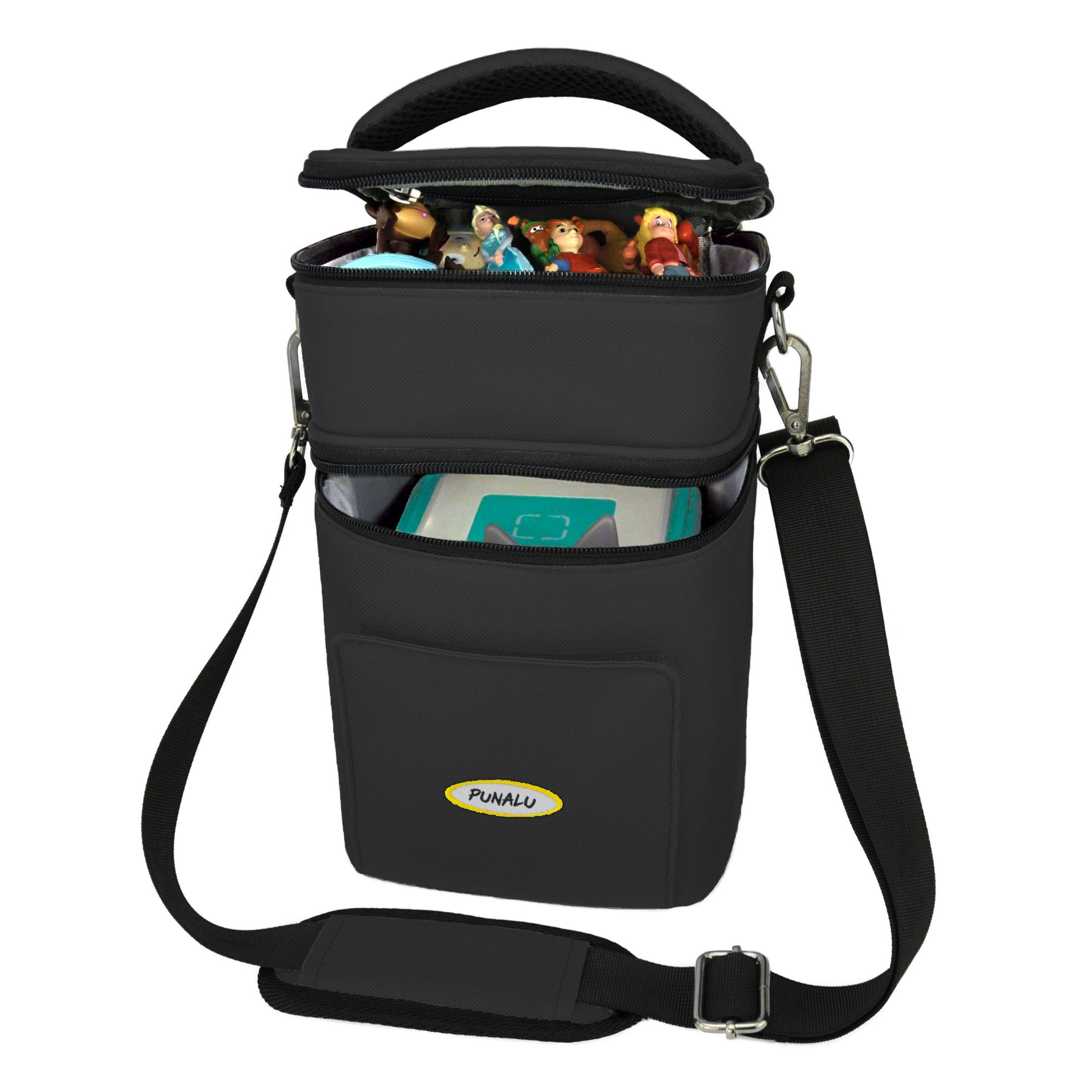 PUNALU Aufbewahrungstasche Kompakte Tasche für Toniebox, Tonies Hörfiguren, Toniebox Tasche, mit abnehmbaren Schultergurt