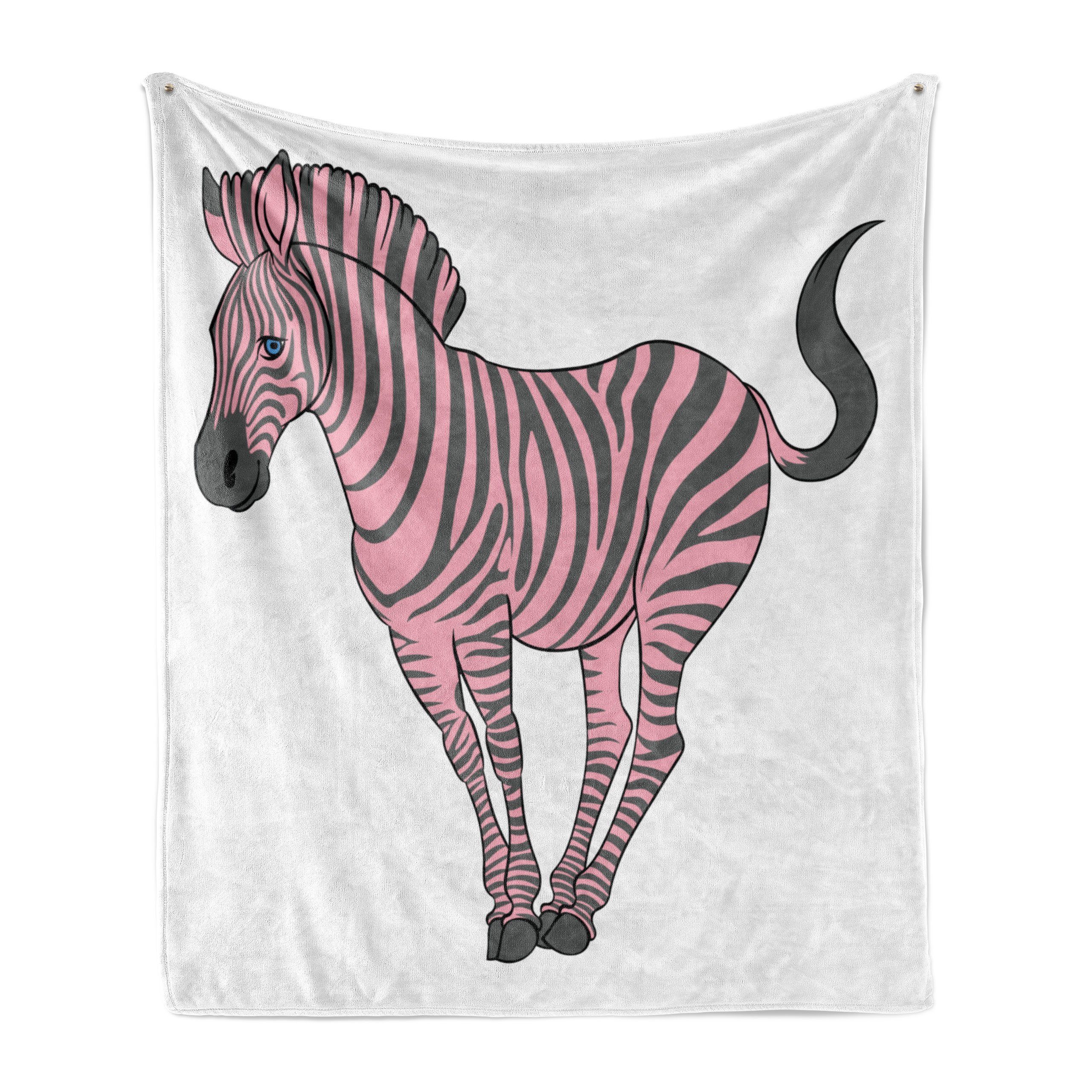 Wohndecke Gemütlicher Plüsch Baby-Tiertier Innen- rosa Außenbereich, Zebra den Abakuhaus, für und