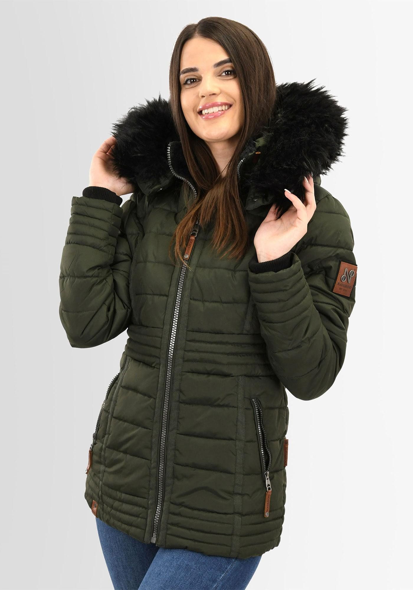 Navahoo Winterjacke Navahoo Umay Princess Damen Winter Steppjacke B900 mit günstig online kaufen