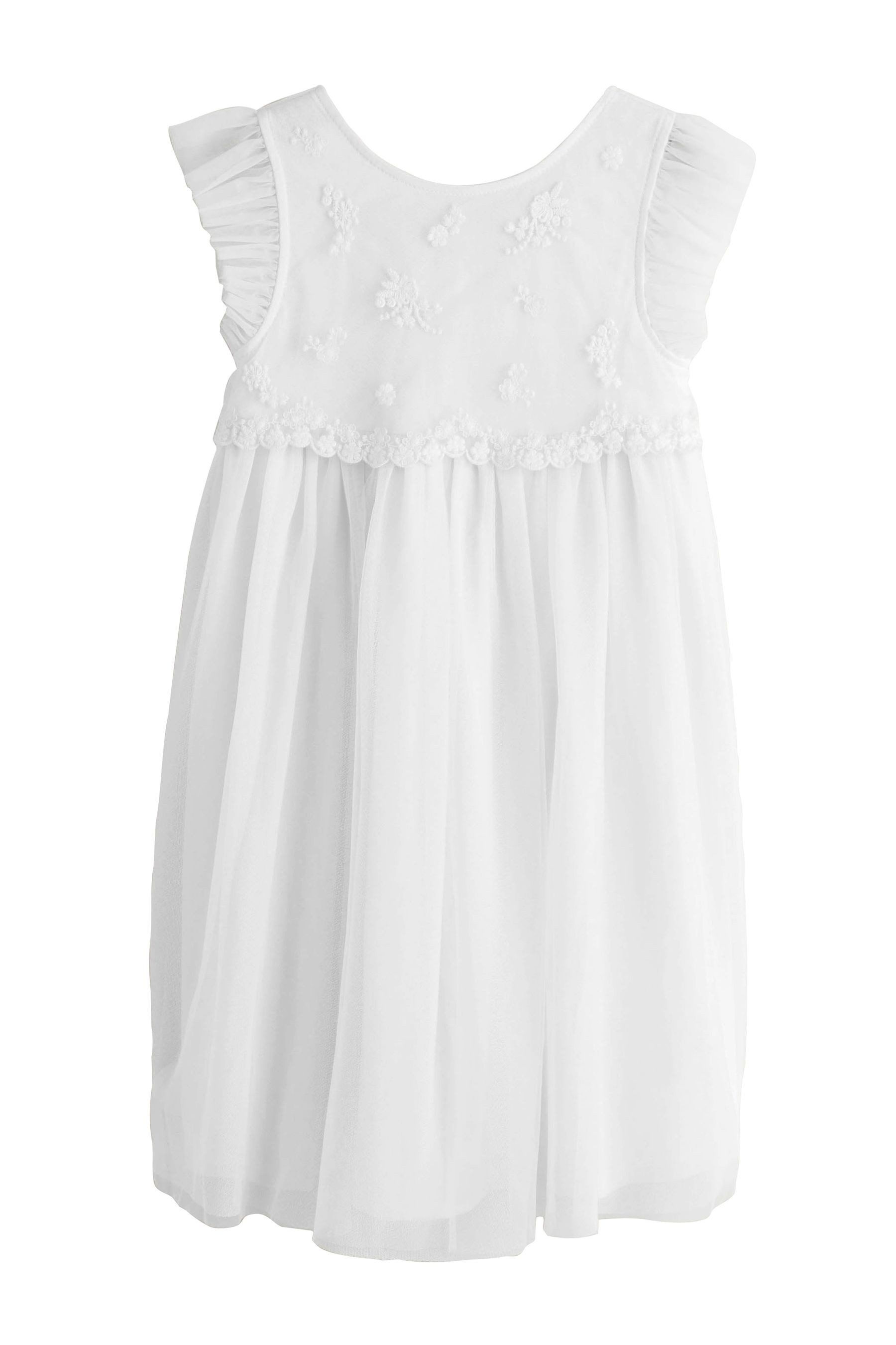 Next Tüllkleid Geblümtes Mesh-Blumenmädchenkleid (1-tlg)