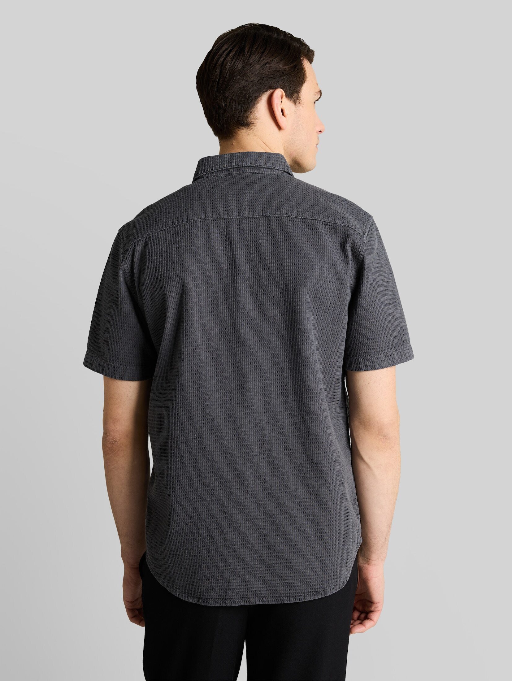 TOM TAILOR Langarmhemd Blusen & Shirts Regular Fit Kurzarmhemd mit Waffelstruktur