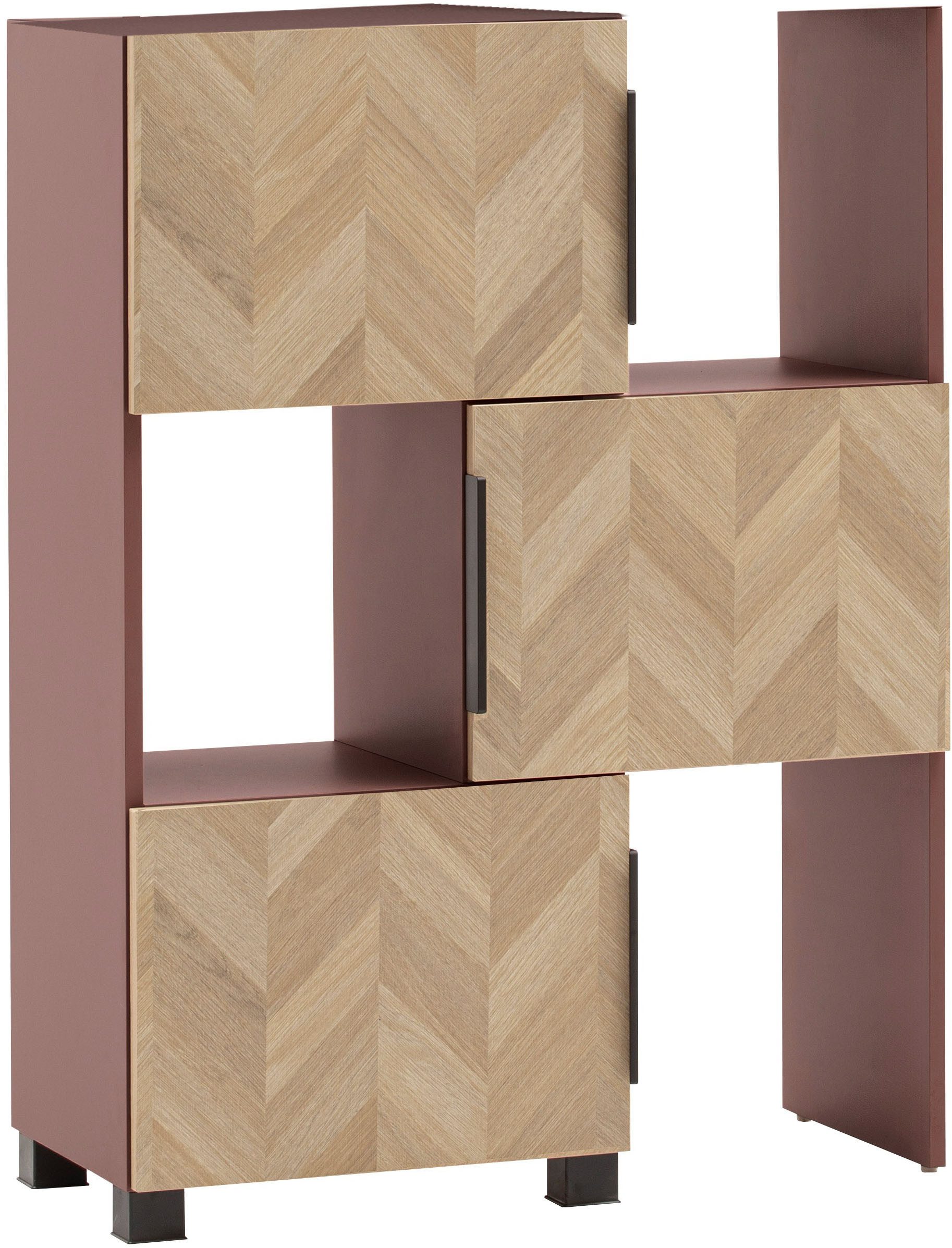 Schildmeyer Schieberegal Piazza, Breite 78 cm, mit 3 Türen, 1-tlg., Made in Germany