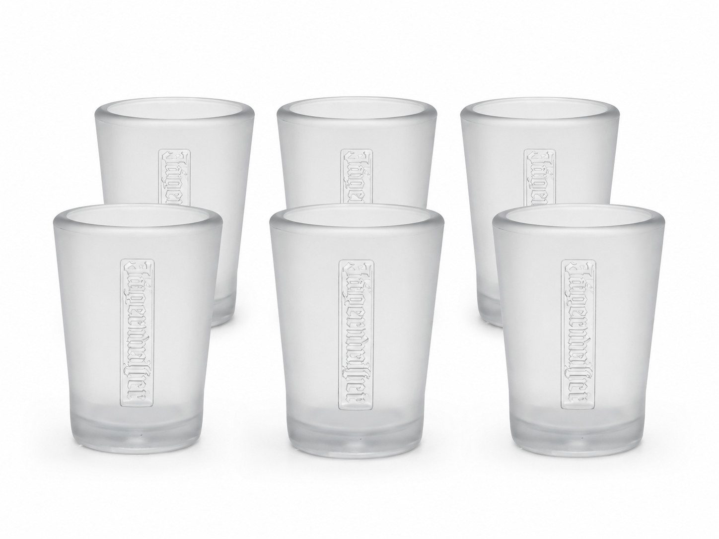 Jägermeister Schale Jägermeister Shotbecher 2cl 6er Set - Frosted Hartschalenplastik Sho
