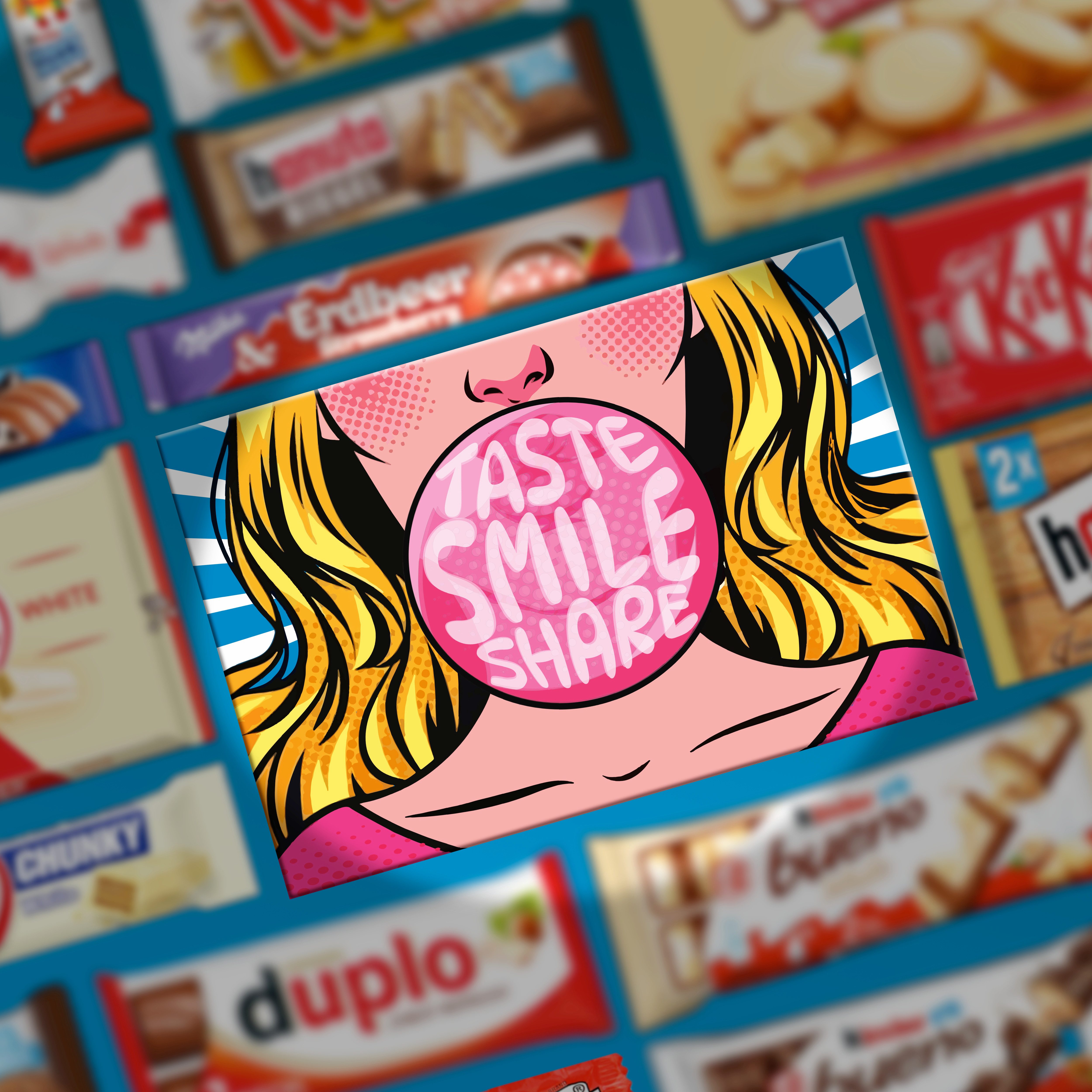 Candy & Bar Schokolade Black & White Schokolade Mix Box, Weiße & dunkle Schokolade