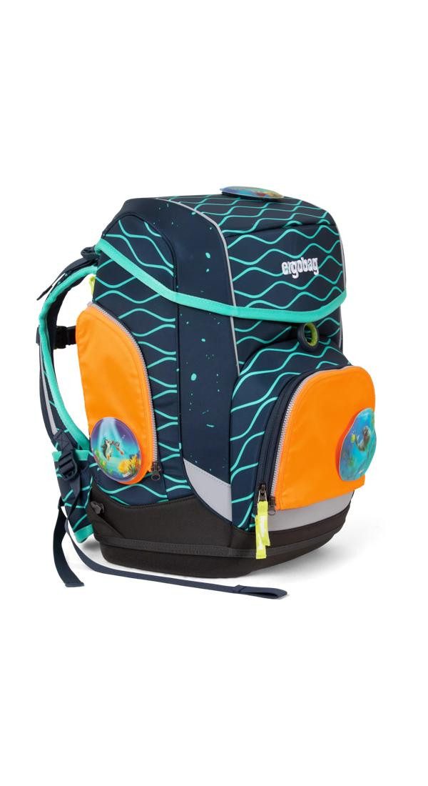 ergobag Schulranzen Fluo Zip Set (3-tlg), reflektierend