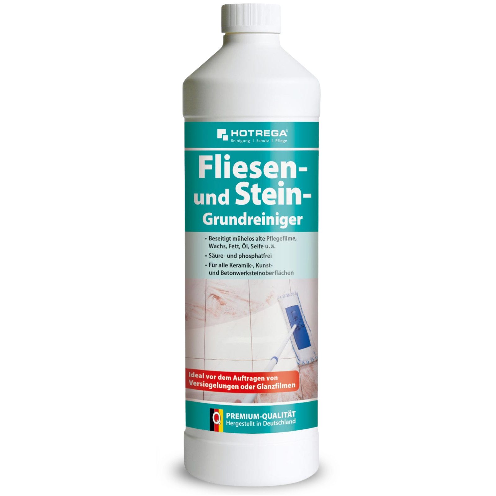 HOTREGA® Fliesen Stein Grundreiniger Flieseneiniger Steinreiniger 1L Konzentrat Grundreiniger