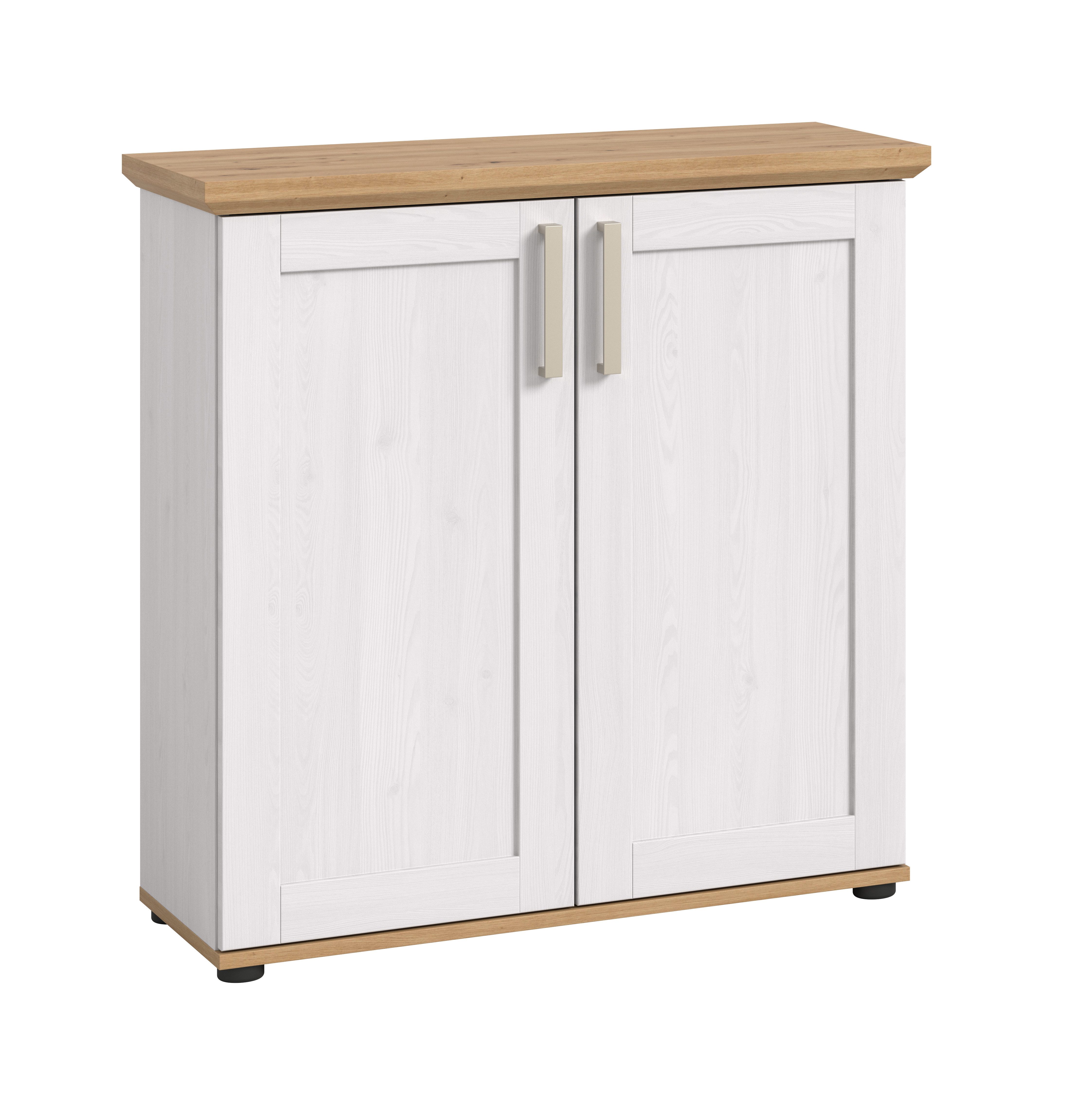 furnling Highboard Viola, mit 2 Türen, 3 Fächer, Absetzungen in Artisan Eiche, Sibiu Lärche