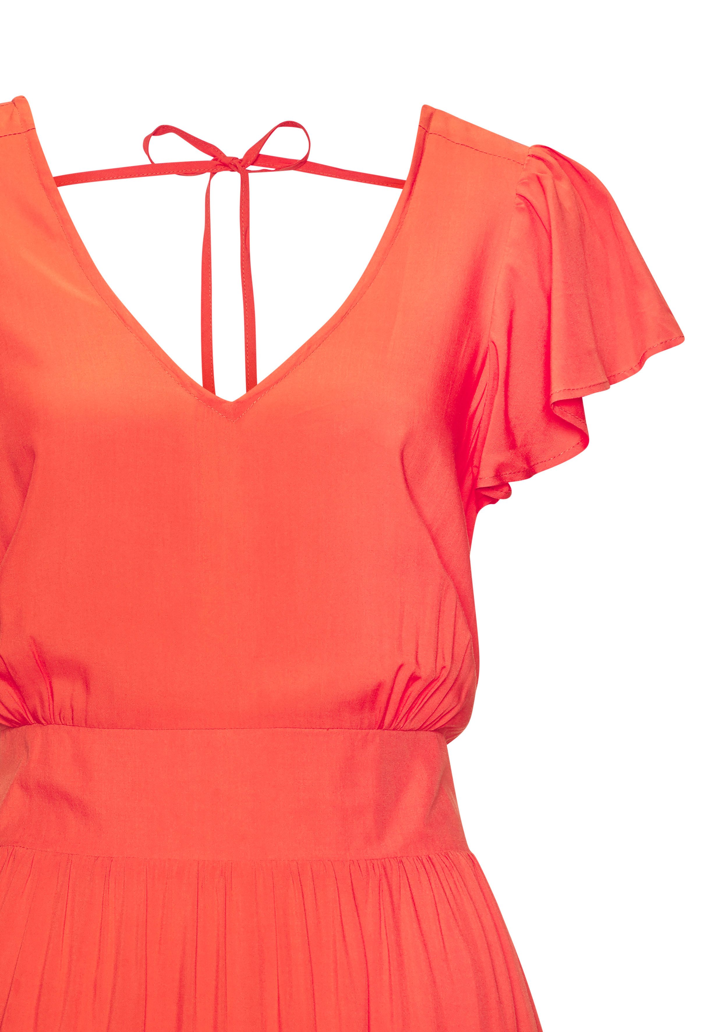 Vivance by Lascana Midikleid mit V-Ausschnitt, Sommerkleid aus Webware – Bild 5 von 5