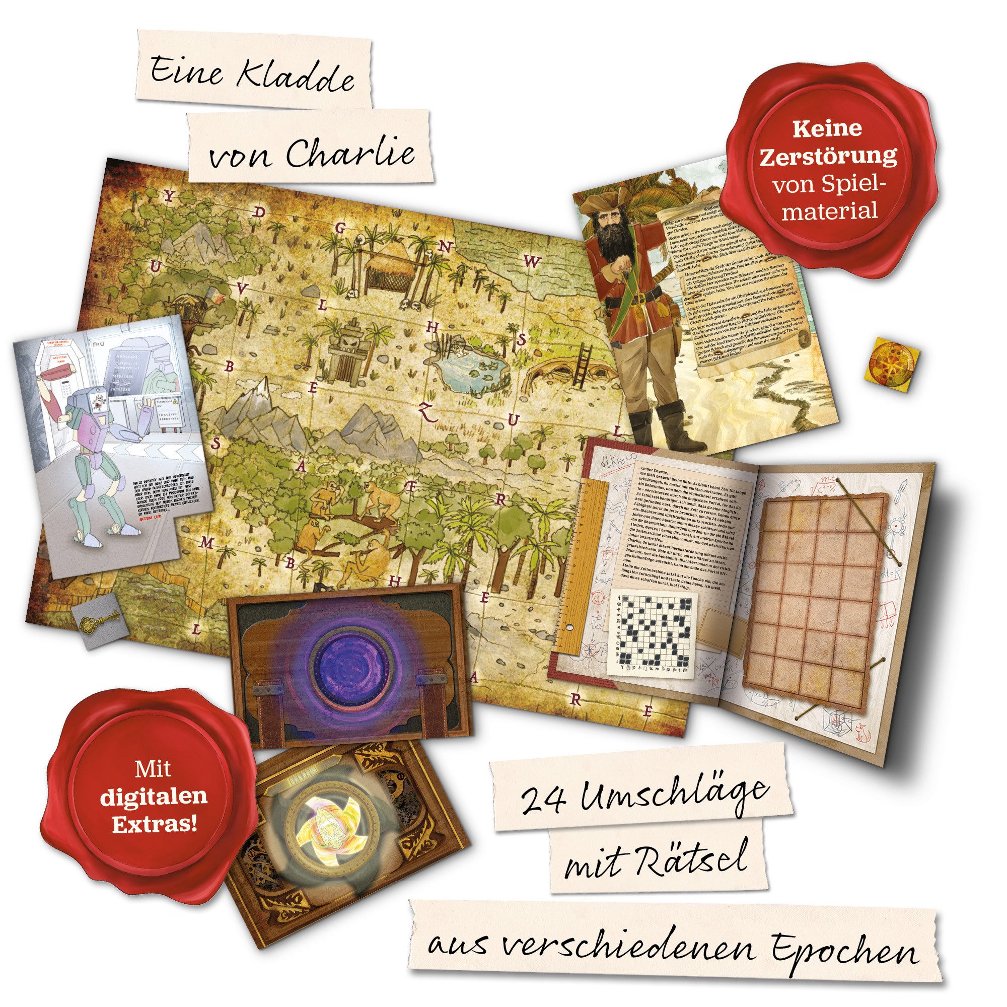Hidden Games Adventskalender Adventskalender - Professor Charlies Reise durch die Zeit, Made in Germany